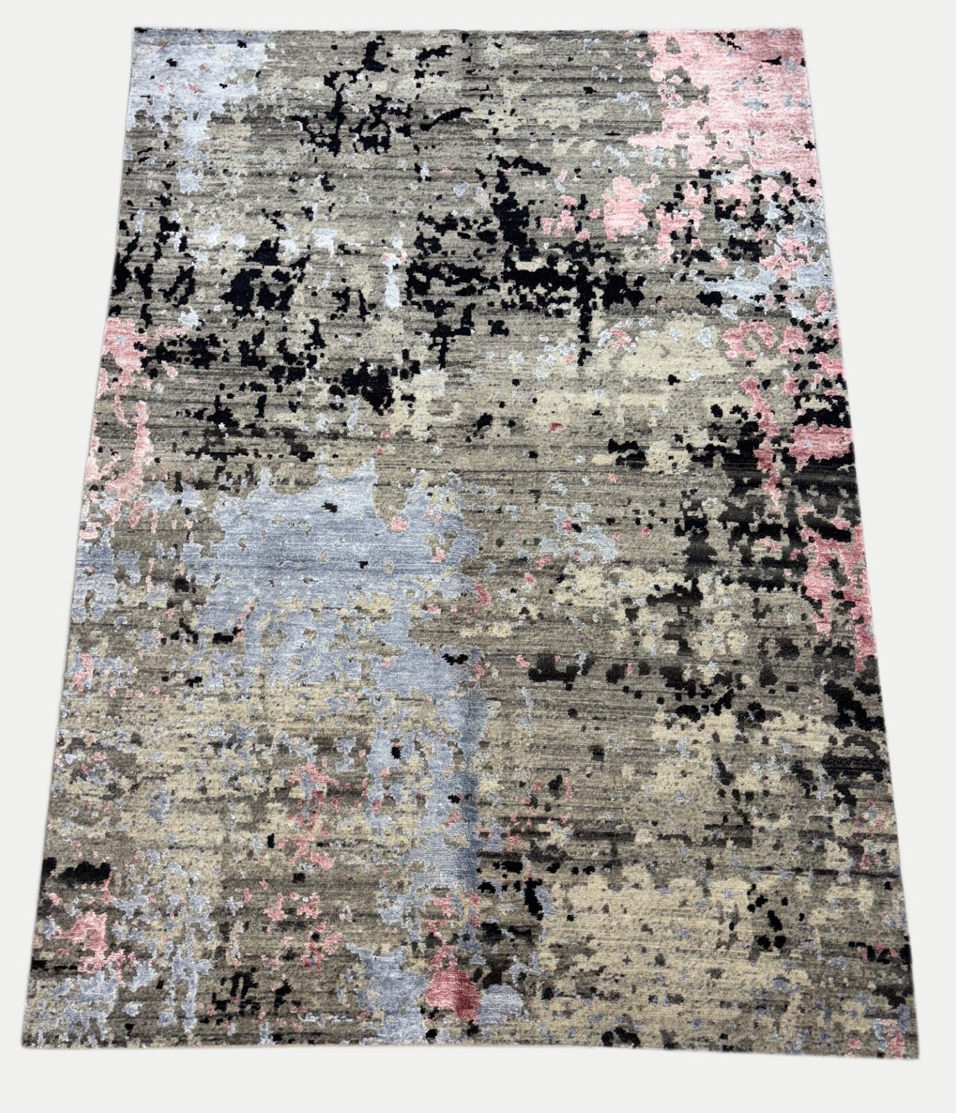 Handgeknüpft  Teppich Einzigartiges Design Bambus seide Wolle 168X236 cm  ST922