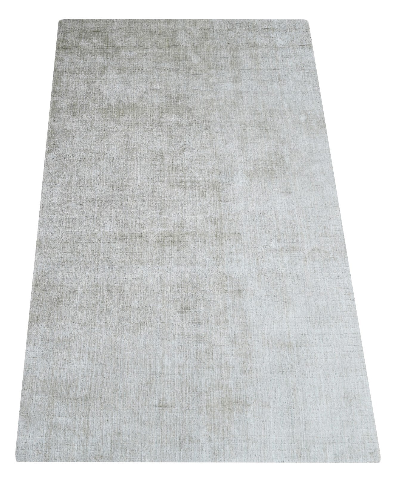 Handgewebter Teppich 120x180 Creme Glanzoptik Leinen Flach Wohnzimmer SH253