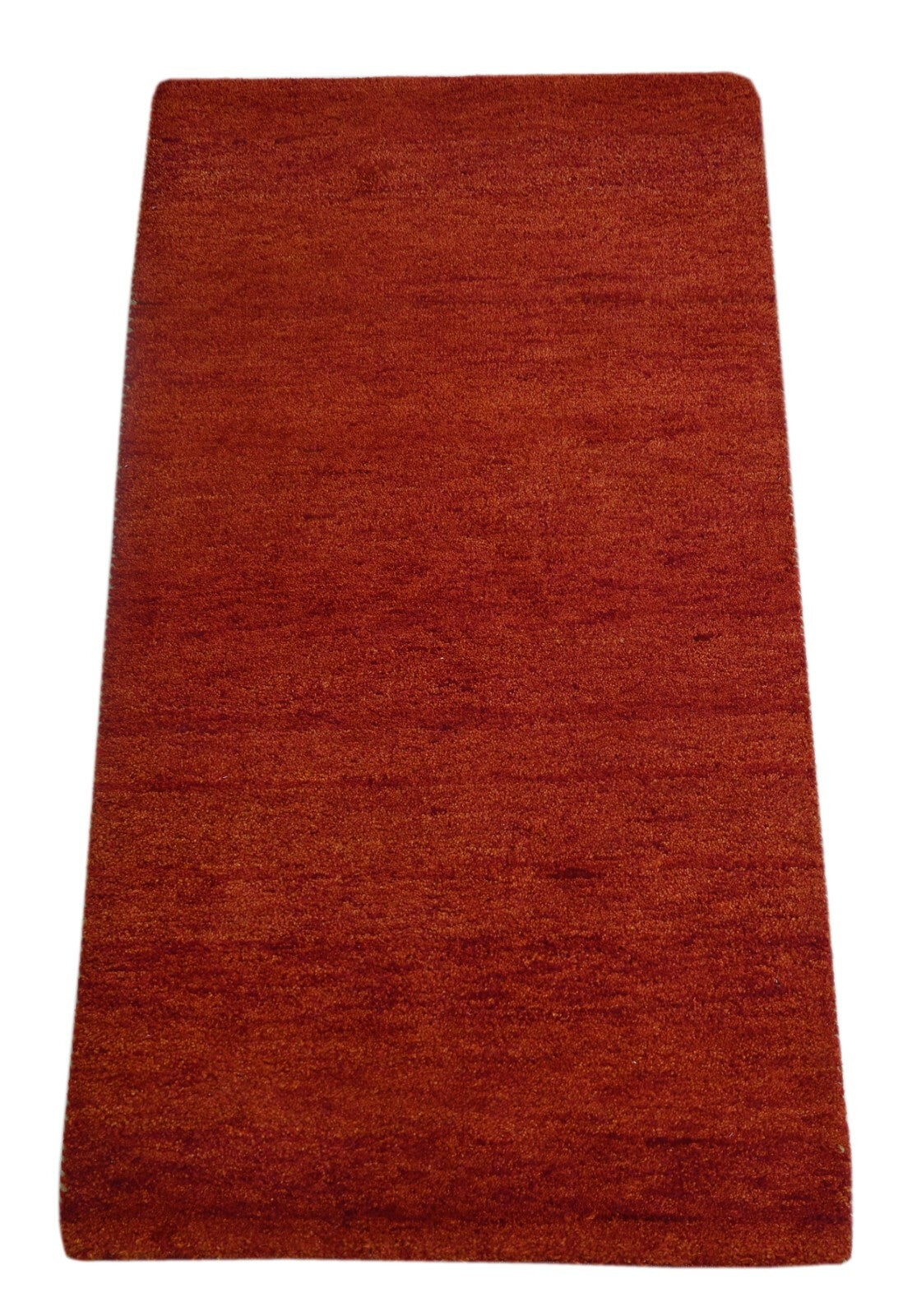 Modernes Handgeknüpfter Wolle 90x150 Vintage Rost Wohnzimmer Teppich SH247