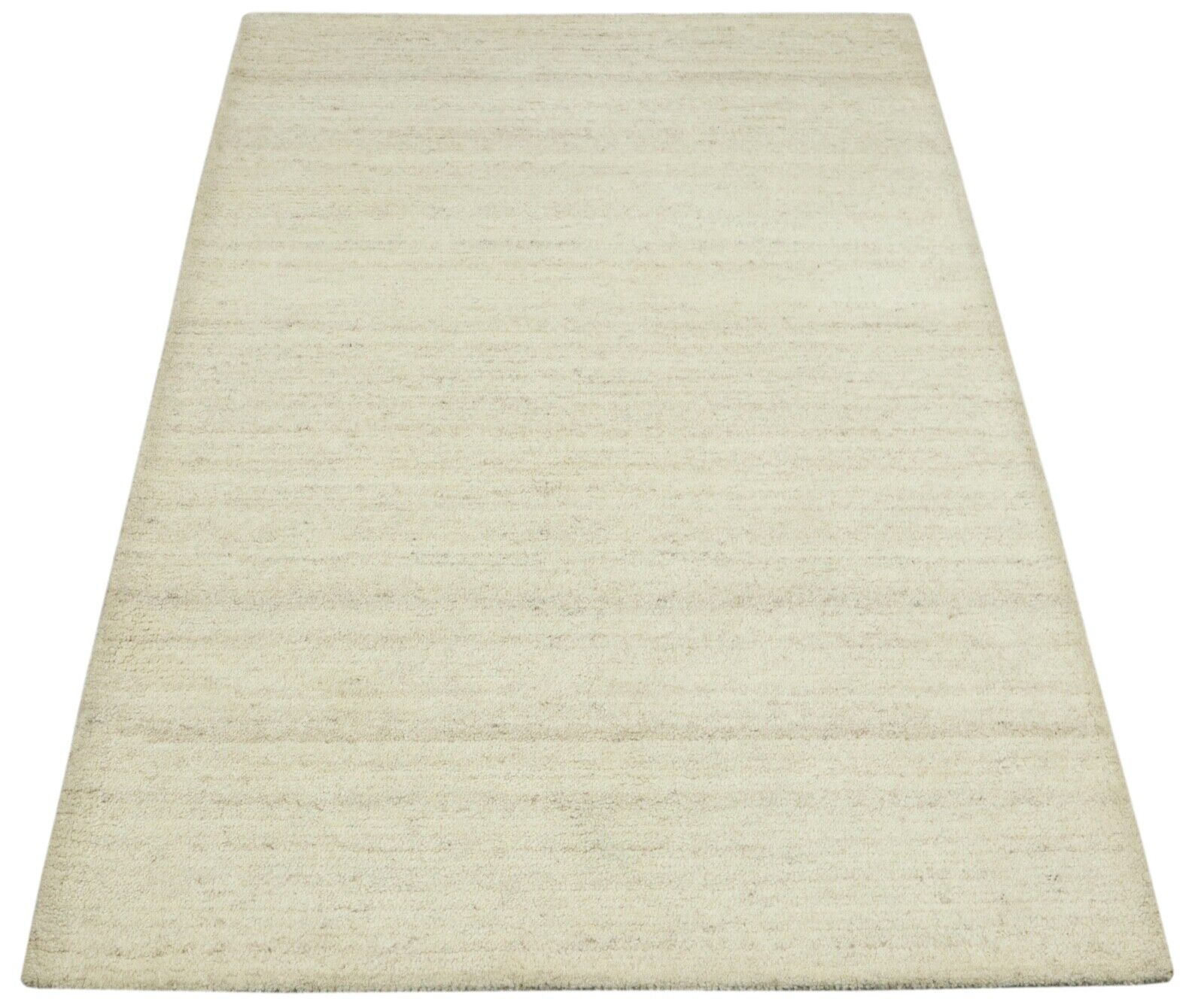 Teppich 100% Wolle 120X180 cm Handarbeit Beige Grau Handgetuftet T969