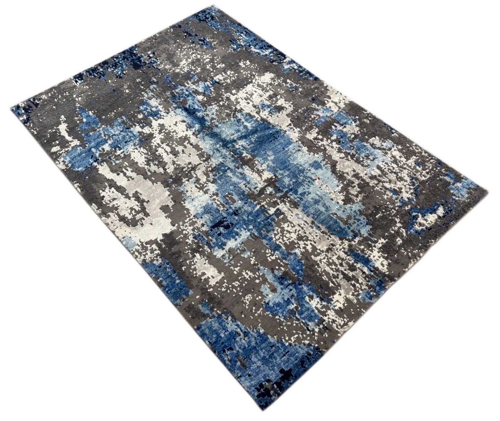 Handgeknüpft  Teppich Einzigartiges Design Bambus seide Wolle 168X242 cm DS4