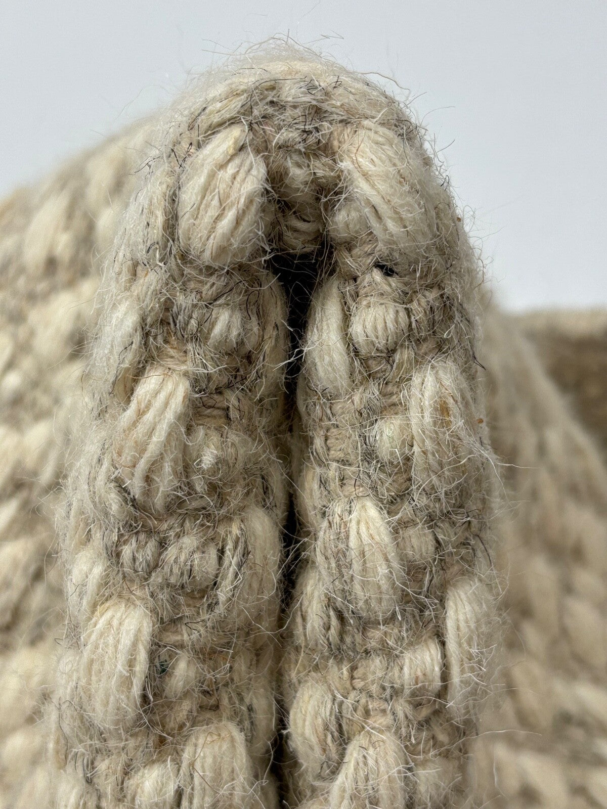 Kilim Dhurry Teppich 60x90cm Handgefertigt 100% Wolle Naturbeige DWD553