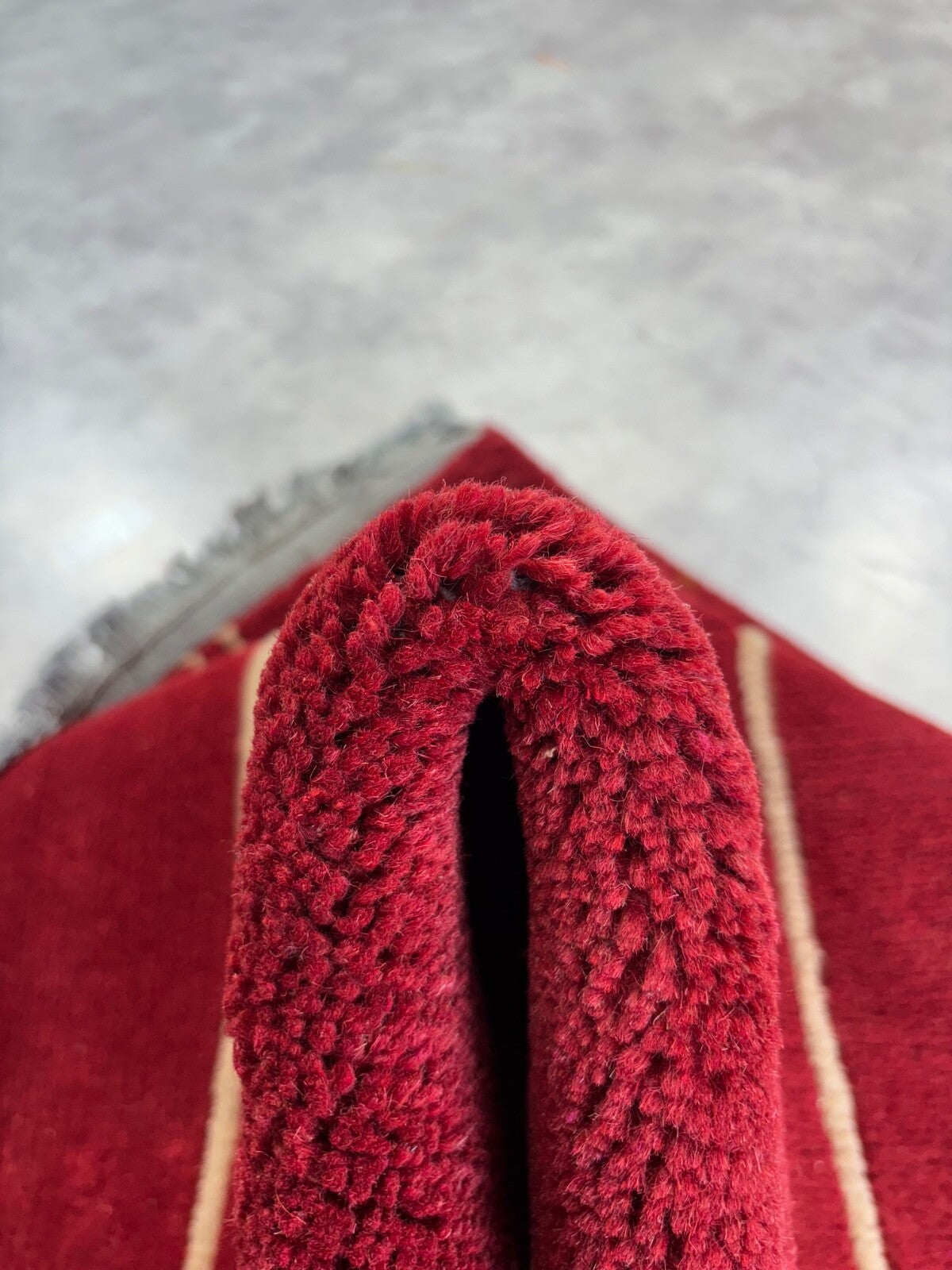 Rot Teppich Indo Nepál Handgeknüpft 100% Wolle 160X230 cm Orientteppich R19B 