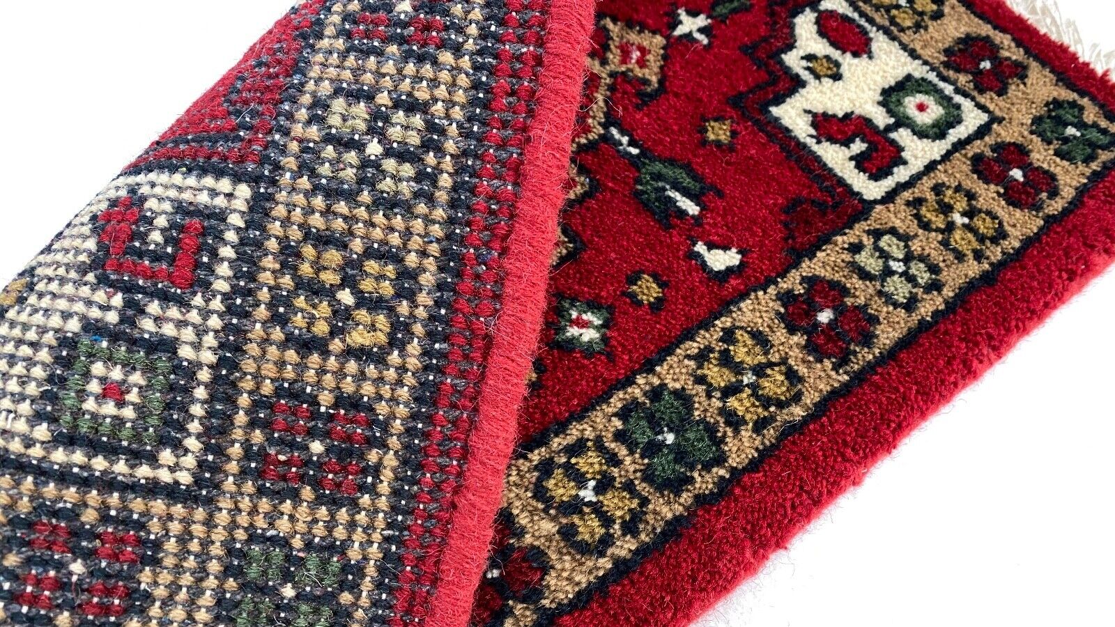 Brücke 40X60 CM Handgeknüpft Teppich Fußmatten 100% Wolle Blau P24