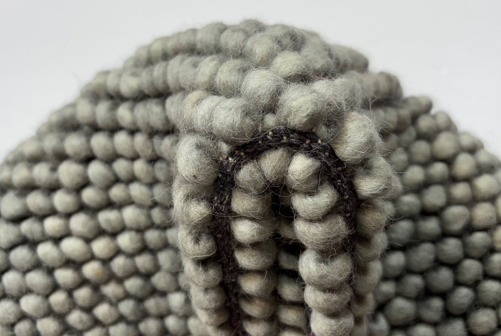 Handgefertigter Kilim Dhurry Teppich 60x90 Grau 100% Wolle Flachgewebe R95