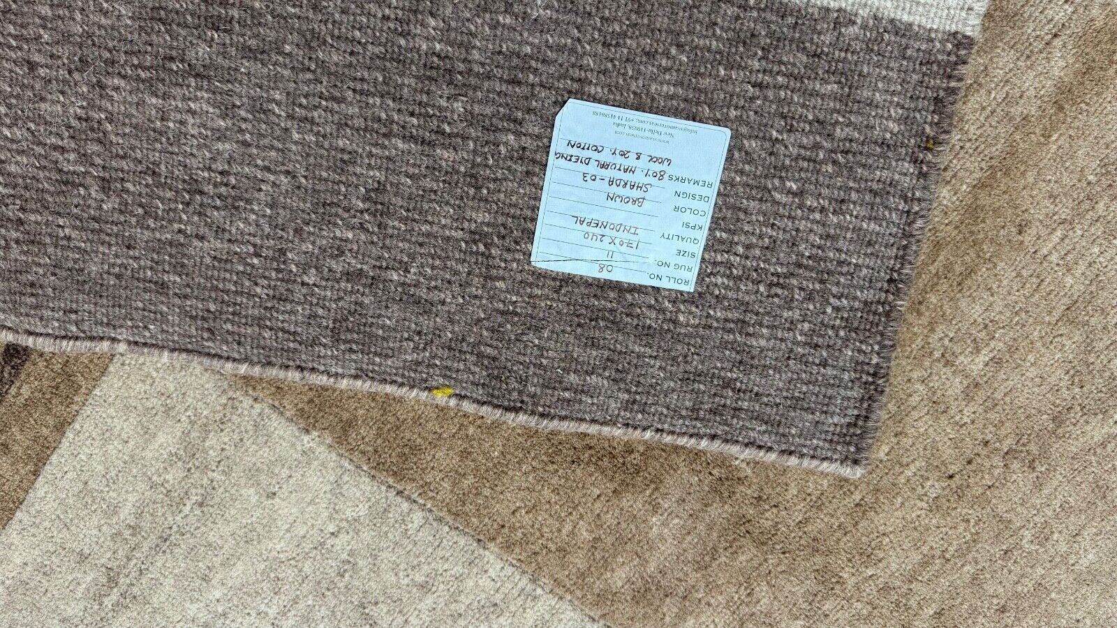 Nepal Handgeknüpft Naturfarben Teppich Braun Beige 170X240 cm 100% Wolle st11