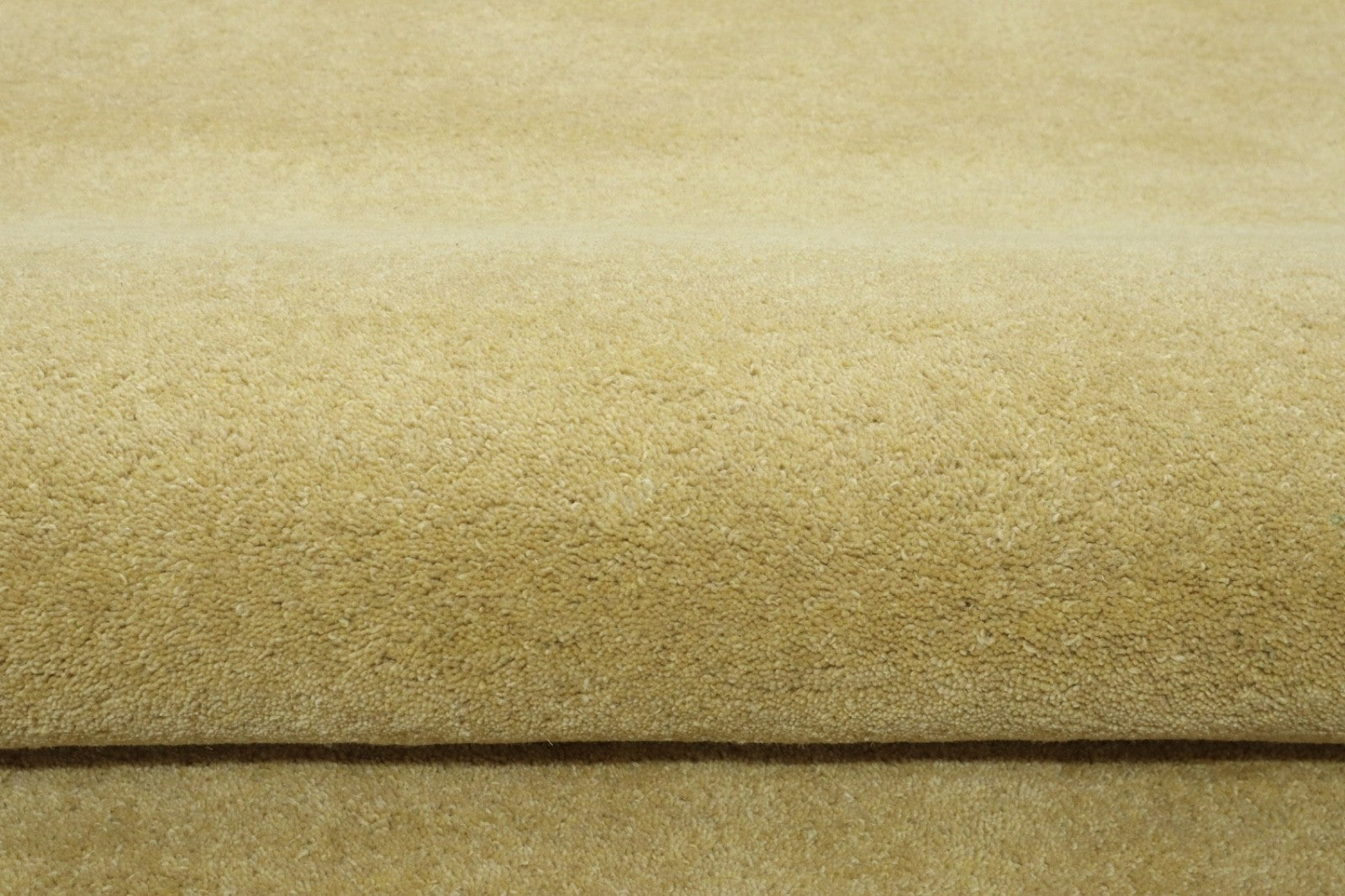 Gabbeh Teppich 100% Wolle Gelb Uni Farbe 120x180 cm  Handgemacht PL19