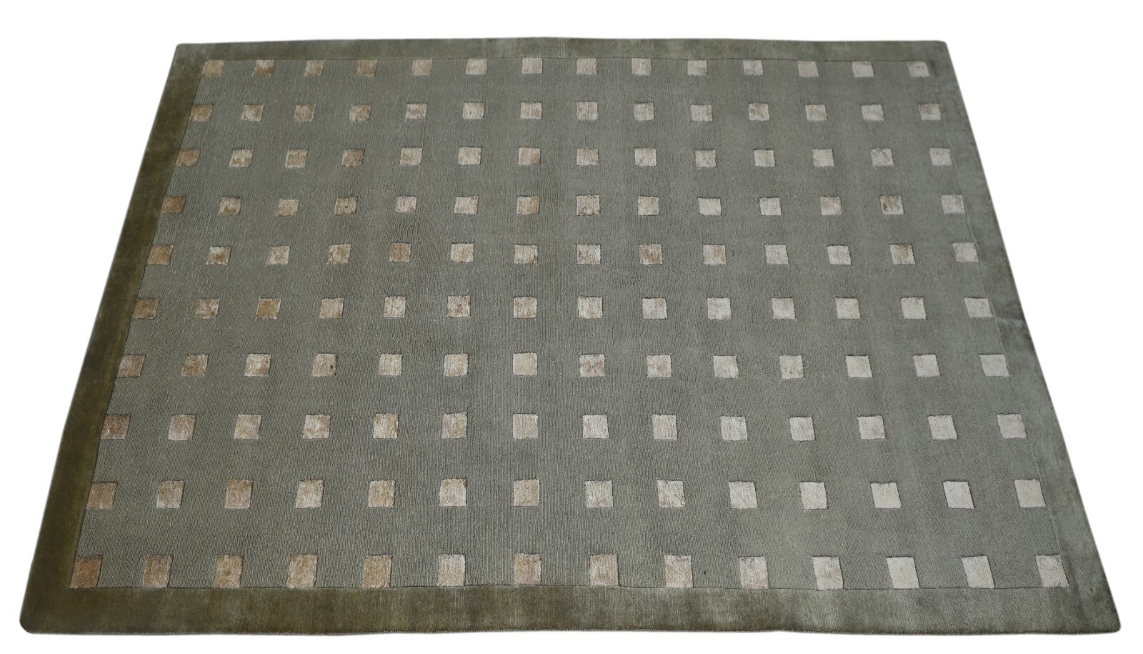 Modernes Handgeknüpfter Wolle 170x240 Vintage grau Wohnzimmer Teppich SH181