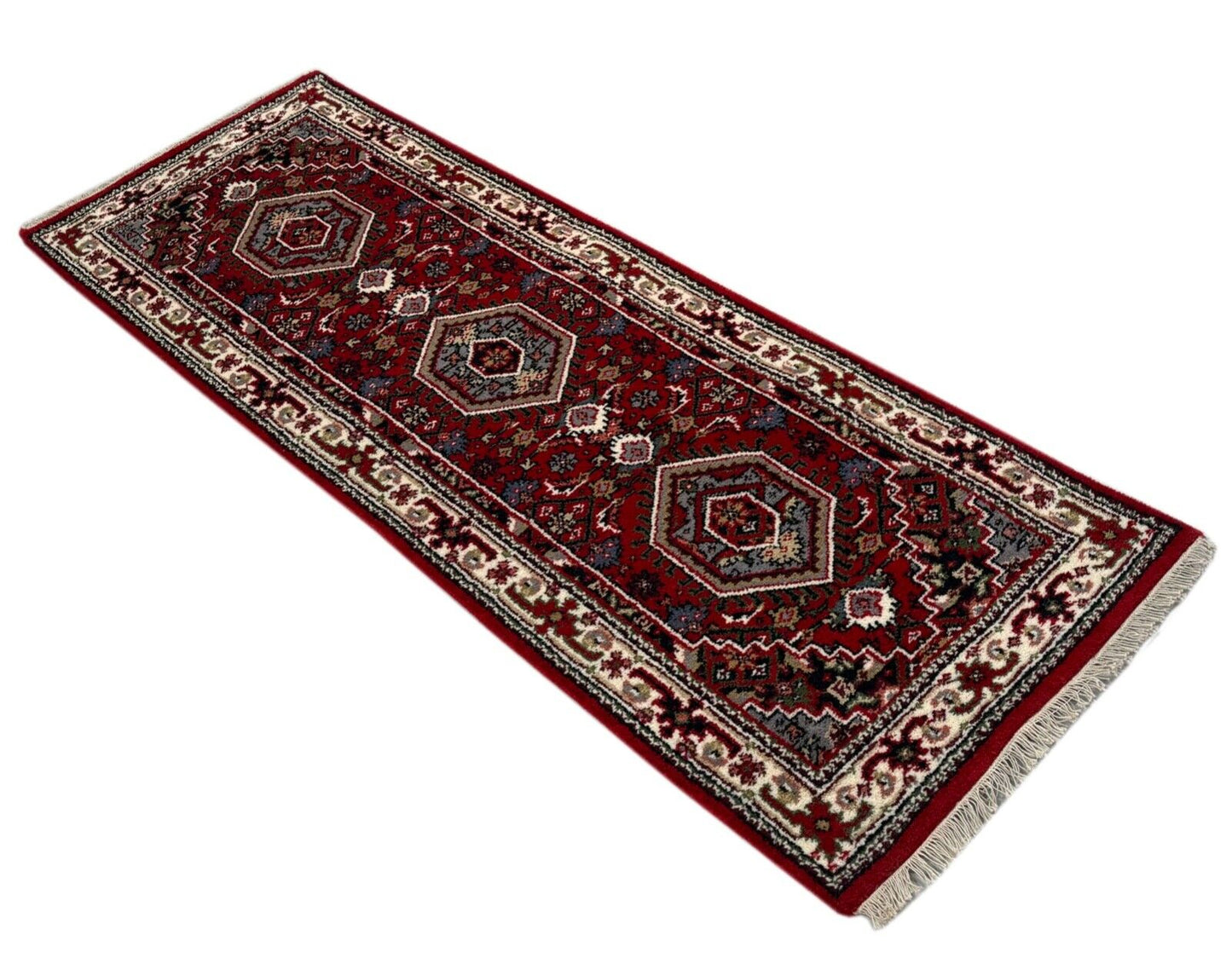 Rot Teppich Orient Läufer Bidjar 80x250 cm 100% Wolle Handgeknüpft