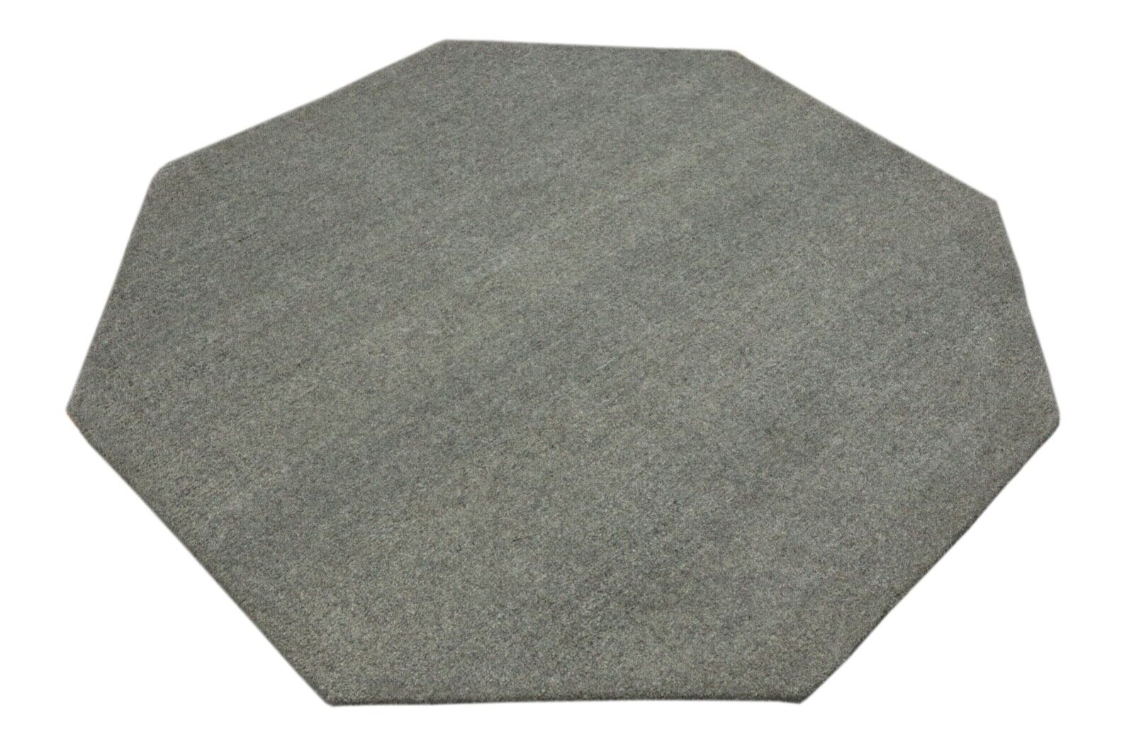 Grau Teppich 100% Wolle 150X150 cm Handarbeit Handgetuftet T946