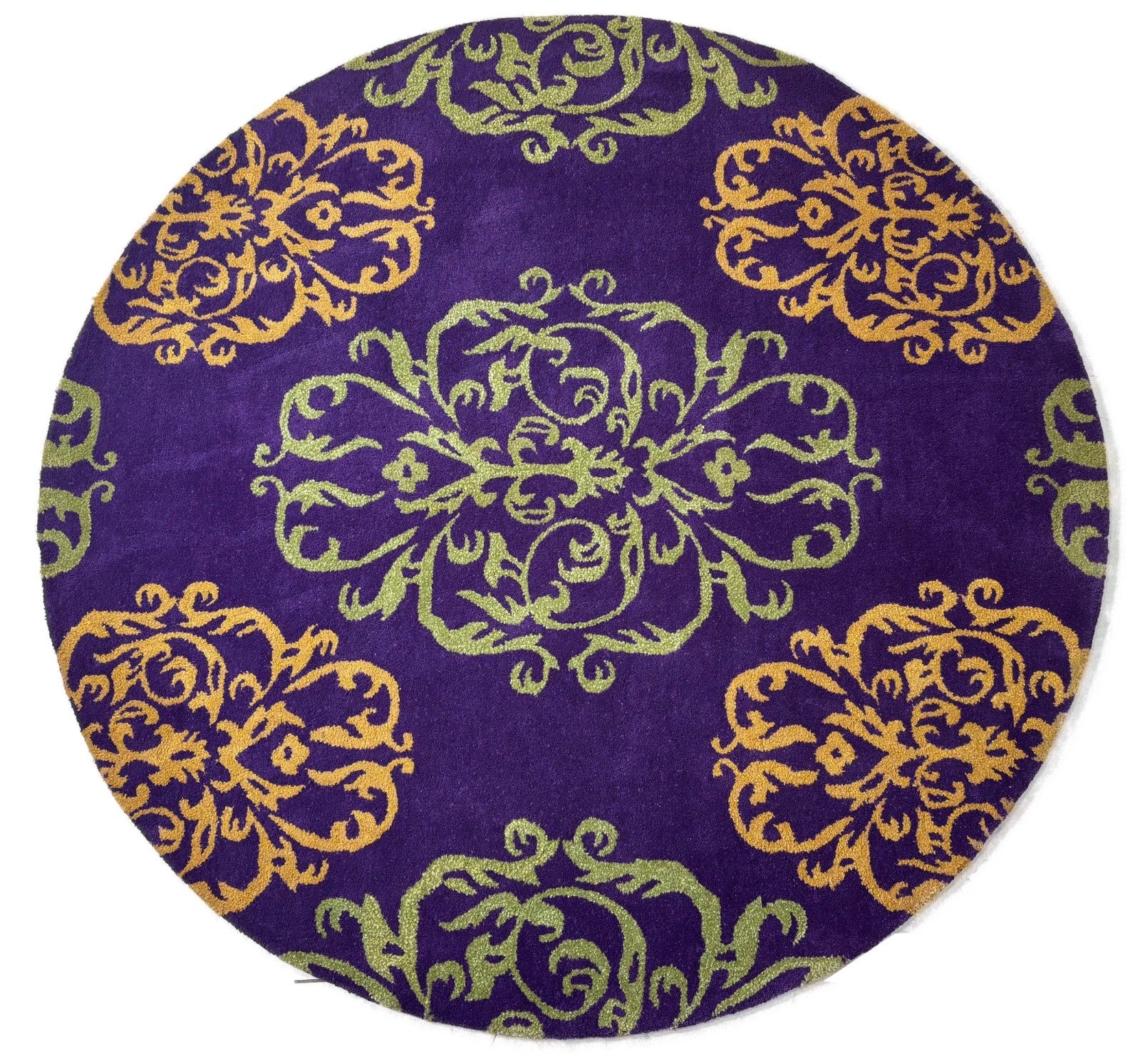 Moderni pyöreä matto 180 cm villainen Jary moderni violetti olohuoneen käsintuftattu