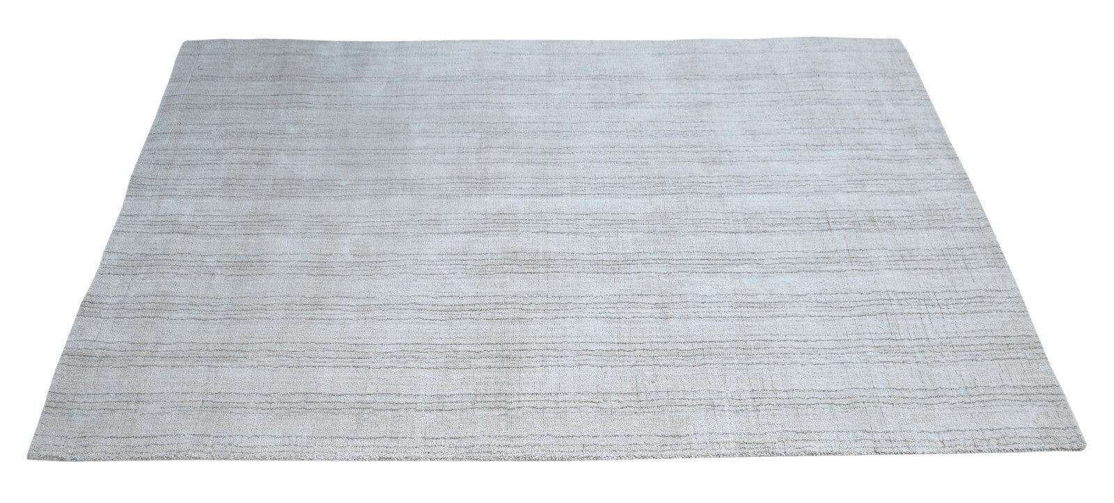 Handgewebter Teppich 120x180 Béžová Glanzoptik Leinen Flach Wohnzimmer SH256