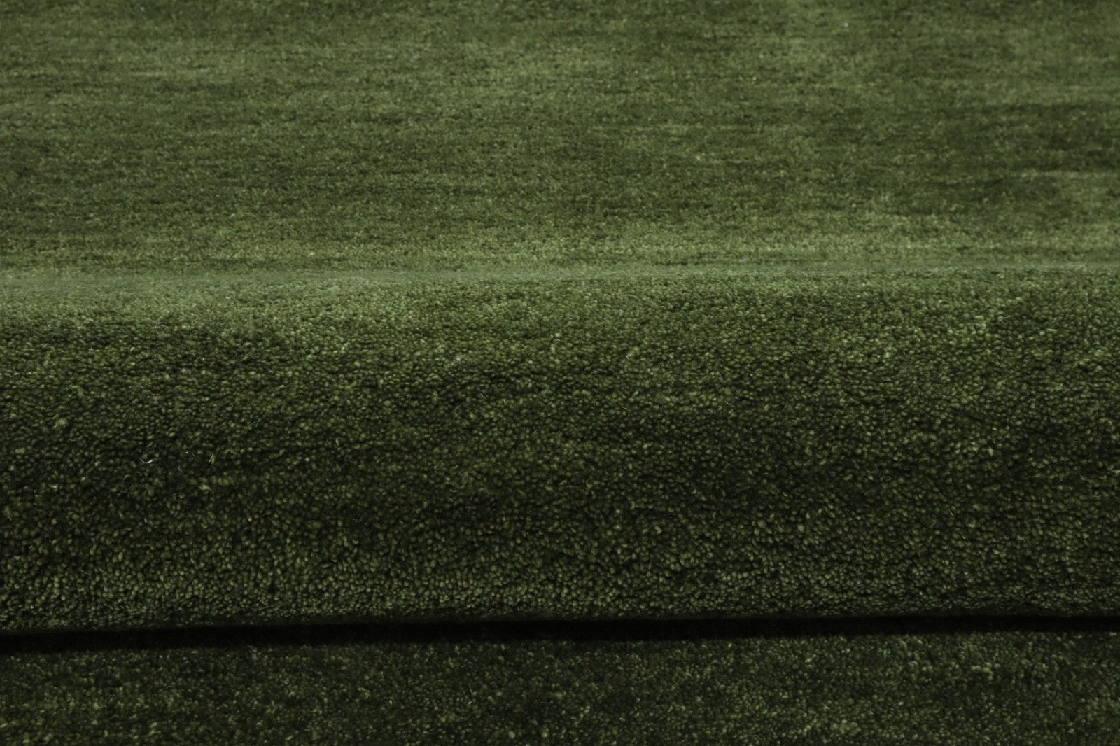 Gabbeh Teppich 100% Wolle Grün Uni Farbe 120x180 cm  Handgemacht PL22