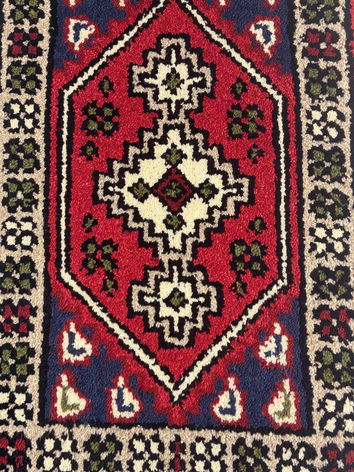 Brücke 40X60 CM Handgeknüpft Automatten Teppich Fußmatten 100% Wolle Blau P47