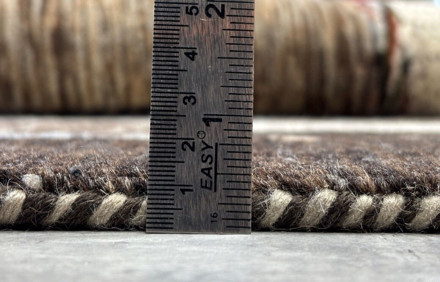 Teppich Perser Gabbeh Loribaft 170x240 cm Handgeknüpft 100% Wolle natural st919