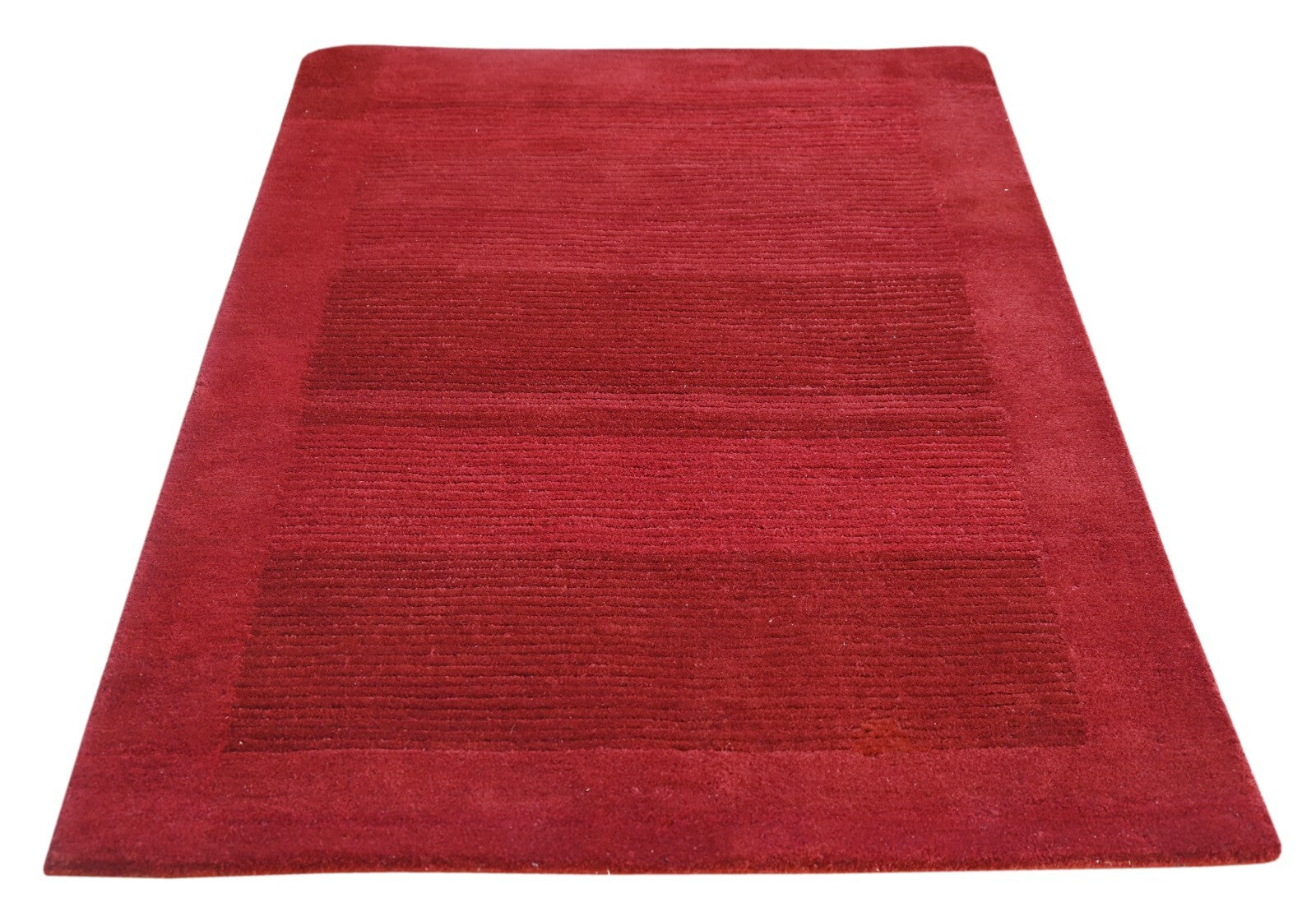 Handgetufteter Wolle teppich 120x180 Maroon Modern Wohnzimmer SH264