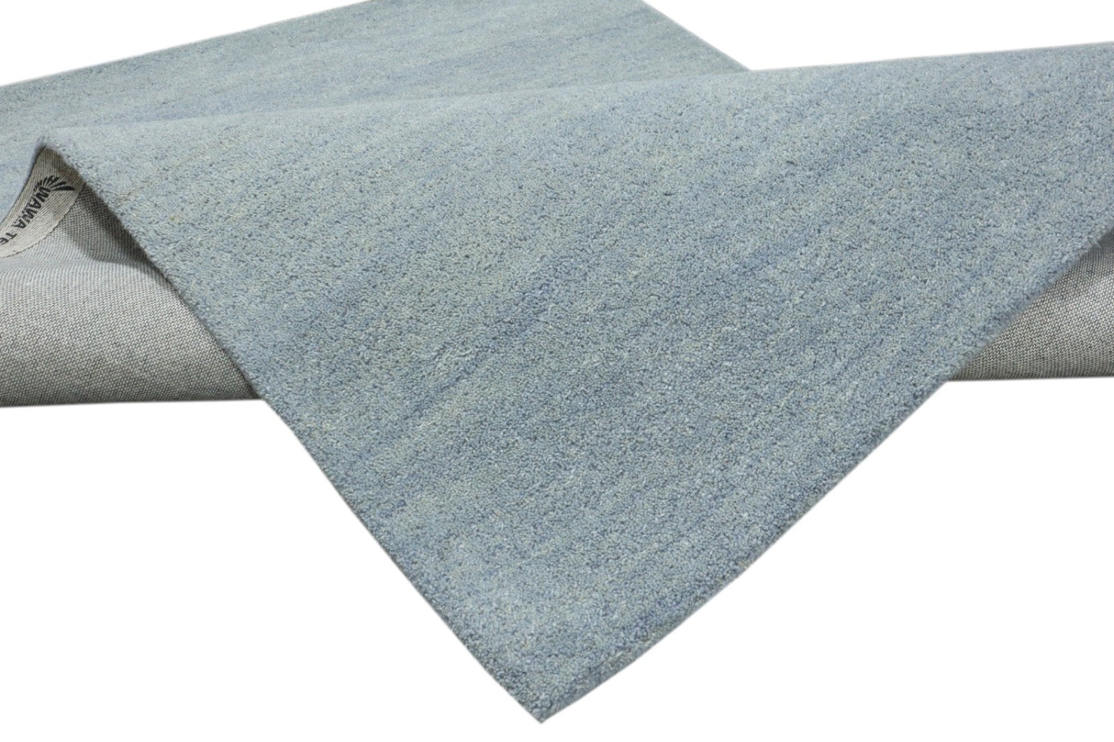 Gabbeh Teppich 100% Wolle Hellblau Uni Farbe 120x180 cm  Handgemacht PL13