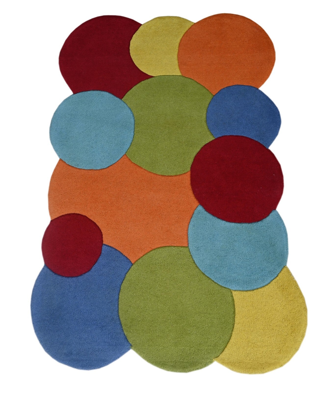 Handgetufteter Wolle teppich 90x120 multi Modern Wohnzimmer SH210