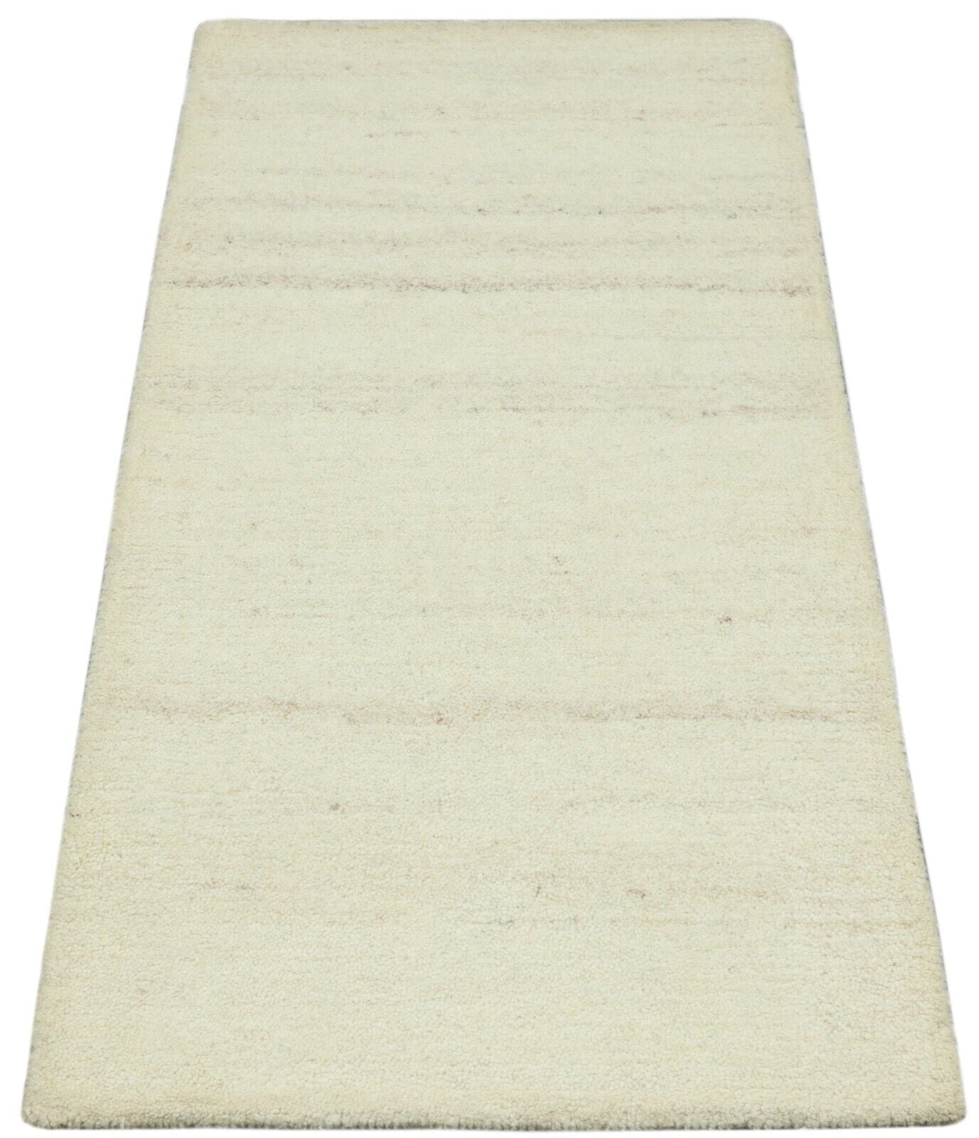 Gabbeh Teppich 100% Wolle 70X140 cm Handarbeit Beige Grau Handgetuftet T1032