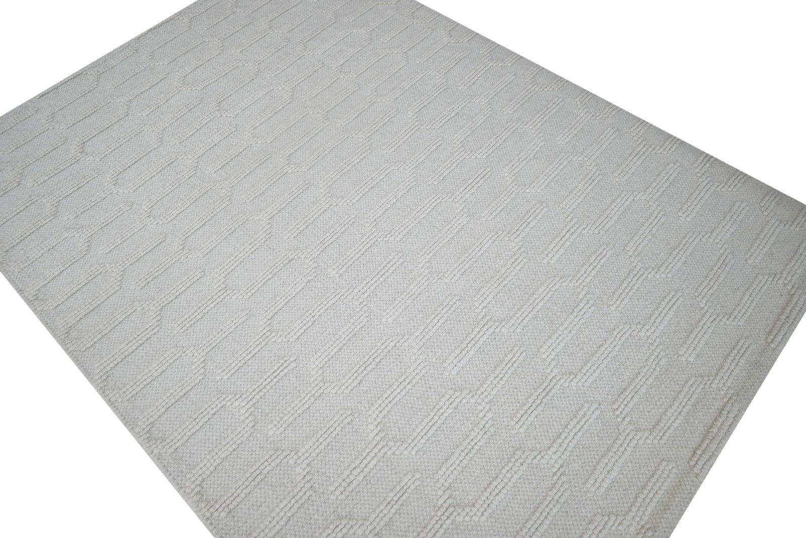 Bunter Wollteppich 120x180 cm Handgefertigt Modern Teppich sh216