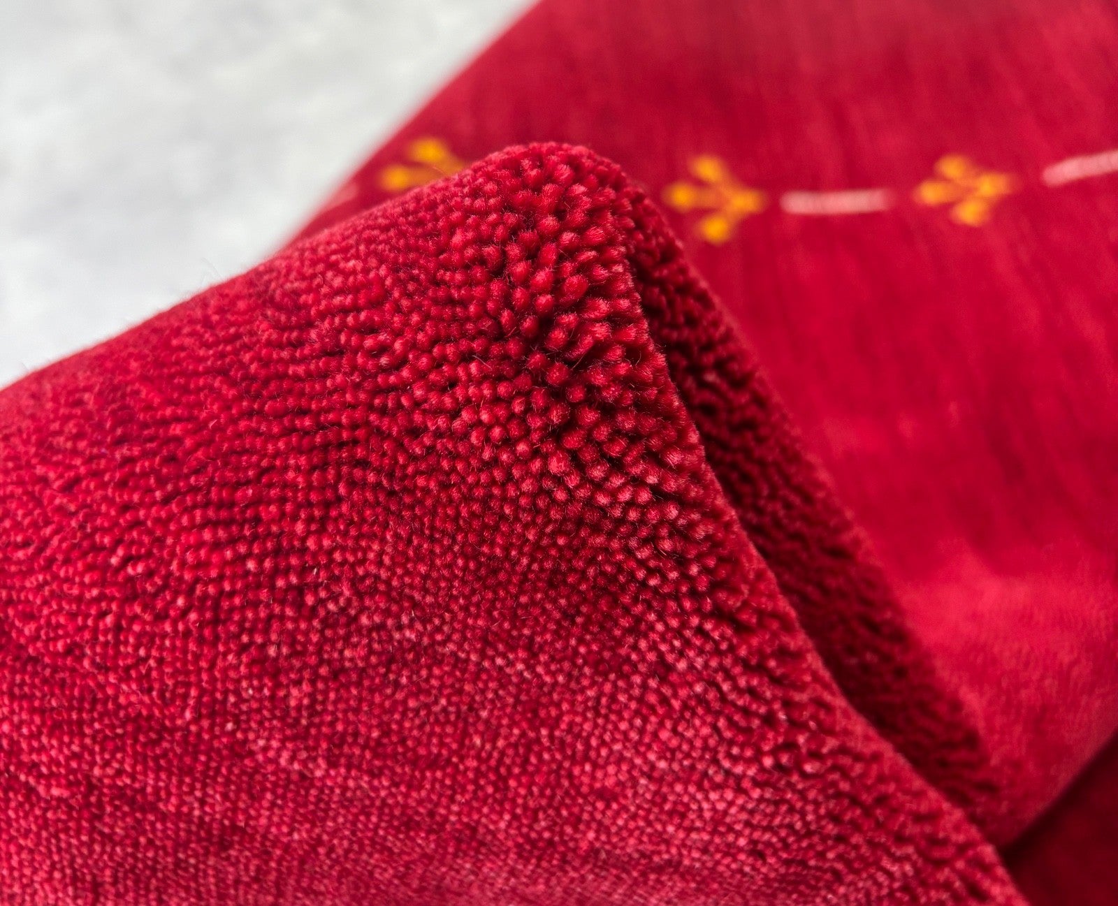 Rot Teppich 100% Wolle Handgefertigt 170X240 cm Handgewebt Gabbeh Orient G543T8