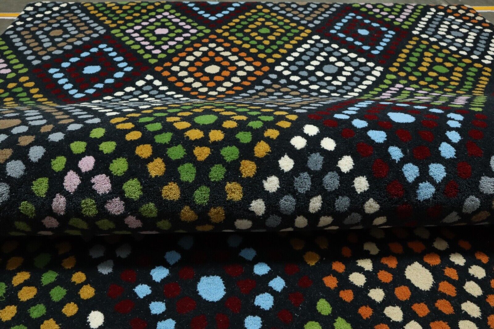 Színes szőnyeg, 100% gyapjú, 160x230 cm, kézzel készített, kézzel csomózott, T935