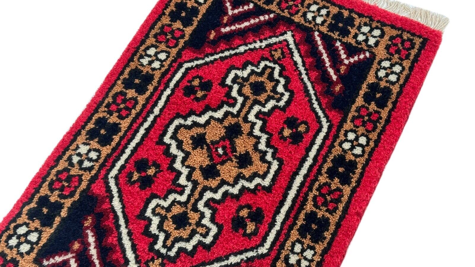 Brücke 40X60 CM Handgeknüpft Teppich Fußmatten 100% Wolle Gold Rot PH1