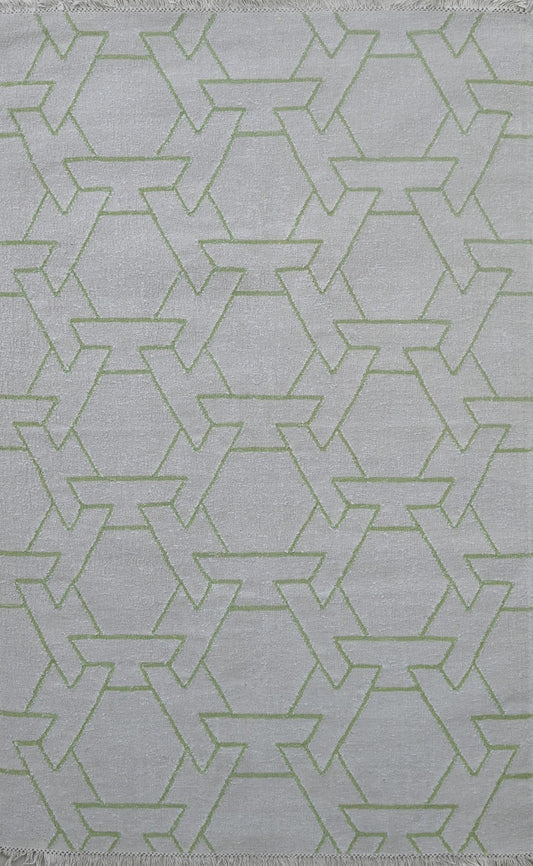 Bunter Wollteppich 120x180 cm Handgefertigt Modern Teppich sh194
