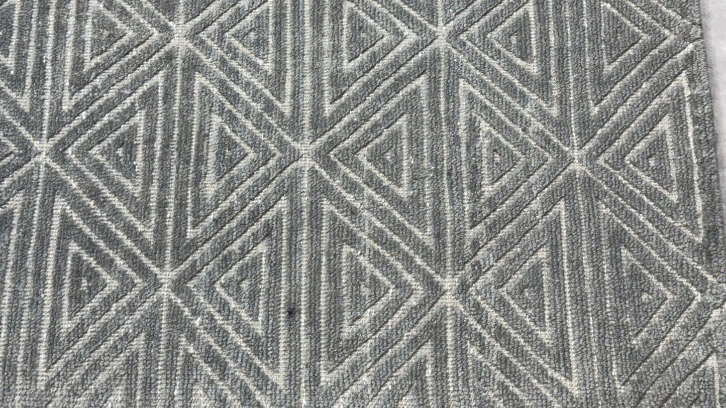 Handgeknüpft Design Teppich 60x90 aus Wolle Modern Grün , Beige DKD-703