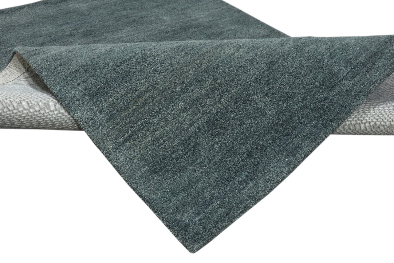 Gabbeh Teppich 100% Wolle Grau Uni Farbe 120x180 cm Handgemacht PL20