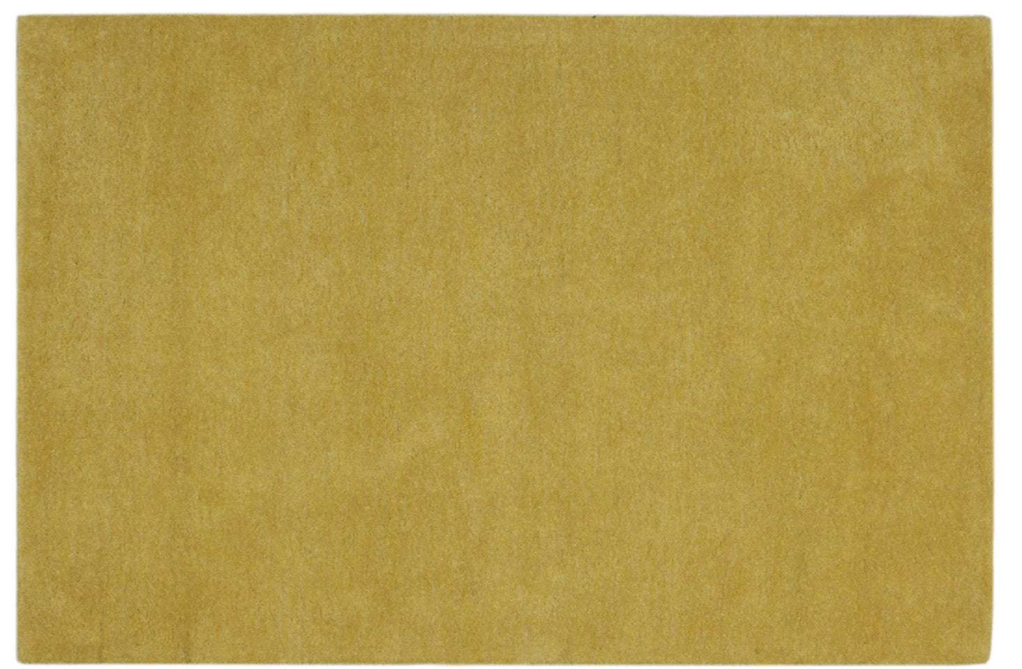 Gabbeh Teppich 100% Wolle Gold Uni 120x180 cm Handgetuftet Handgemacht PL18