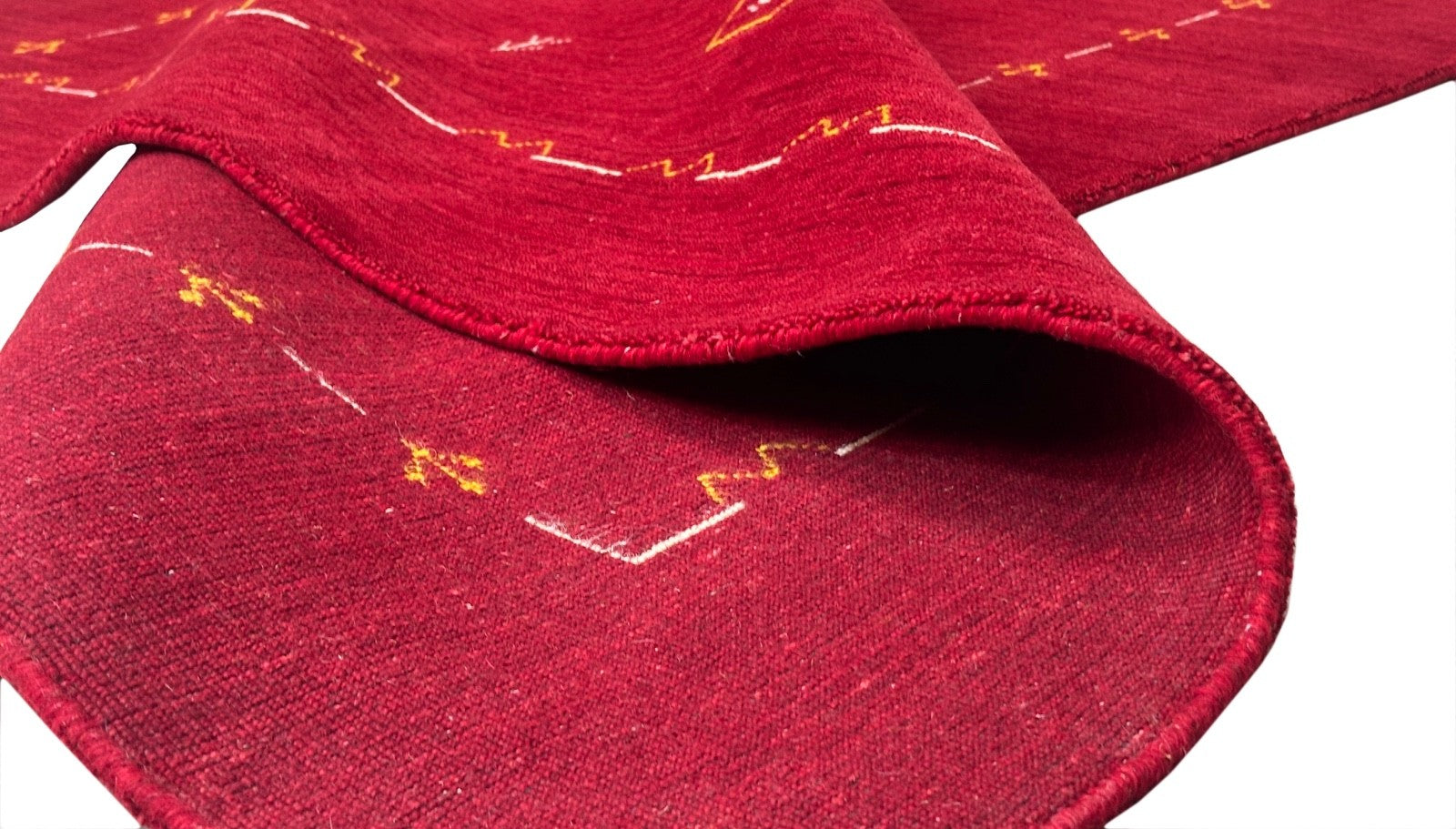 Rot Teppich 100% Wolle Handgefertigt 170X240 cm Handgewebt Gabbeh Orient G543T8