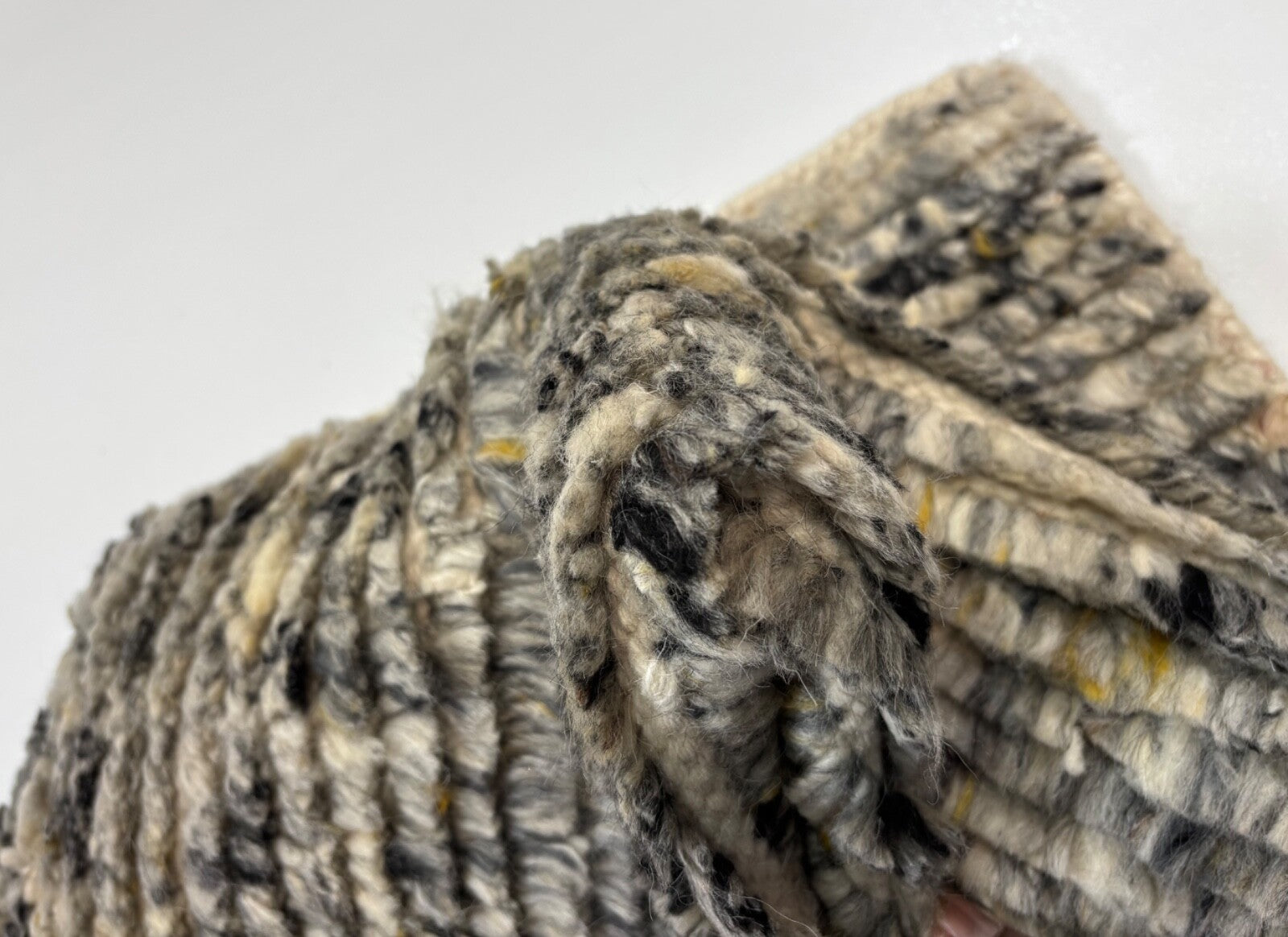 Handgeknüpfter 100% Wollteppich 60x90 Modern Design Teppich Grau Beige R03