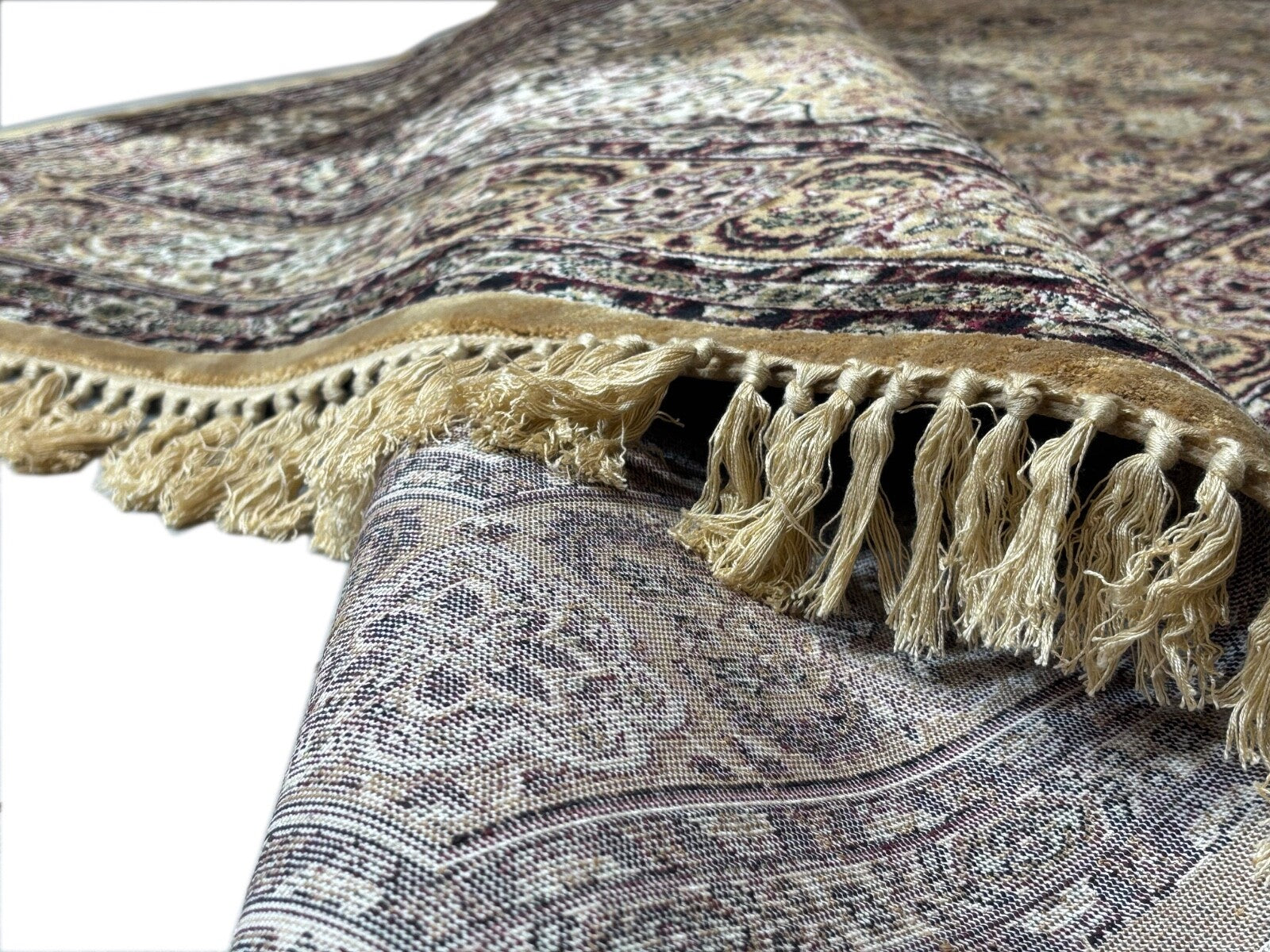 Orientteppich Kašmír Design Teppich Béžová Bordeaux Zlatá 150x210 cm M38G