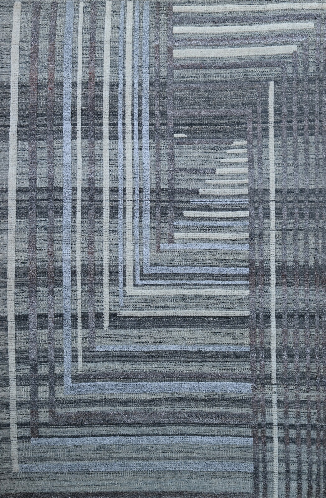 Modernes Handgeknüpfter Wolle 150x240 Vintage Grau Wohnzimmer Teppich SH134