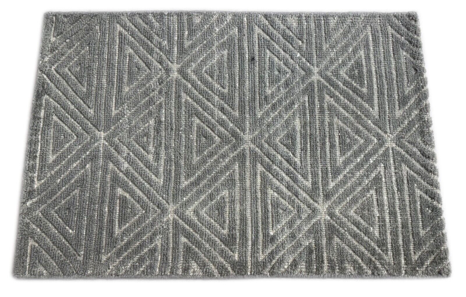 Handgeknüpft Design Teppich 60x90 aus Wolle Modern Grün , Beige DKD-703