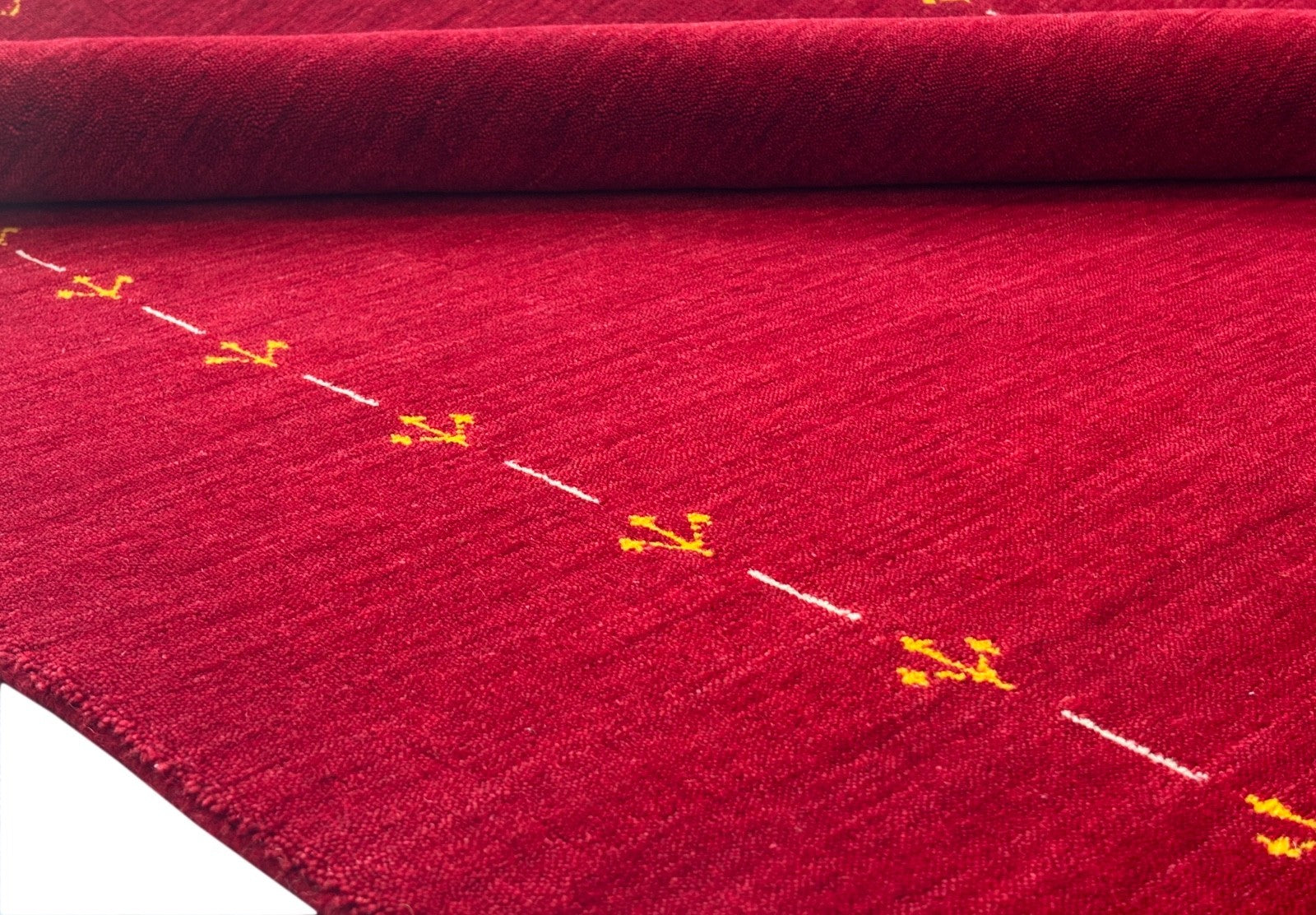 Rot Teppich 100% Wolle Handgefertigt 170X240 cm Handgewebt Gabbeh Orient G543T8