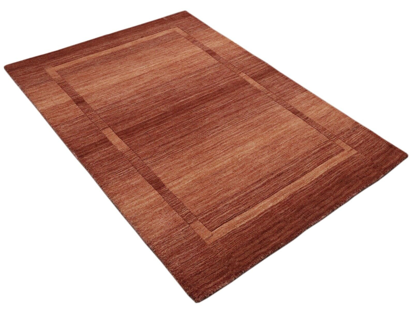 Teppich 100% Wolle 120X180 cm Handarbeit Rosa Rot Handgetuftet T967