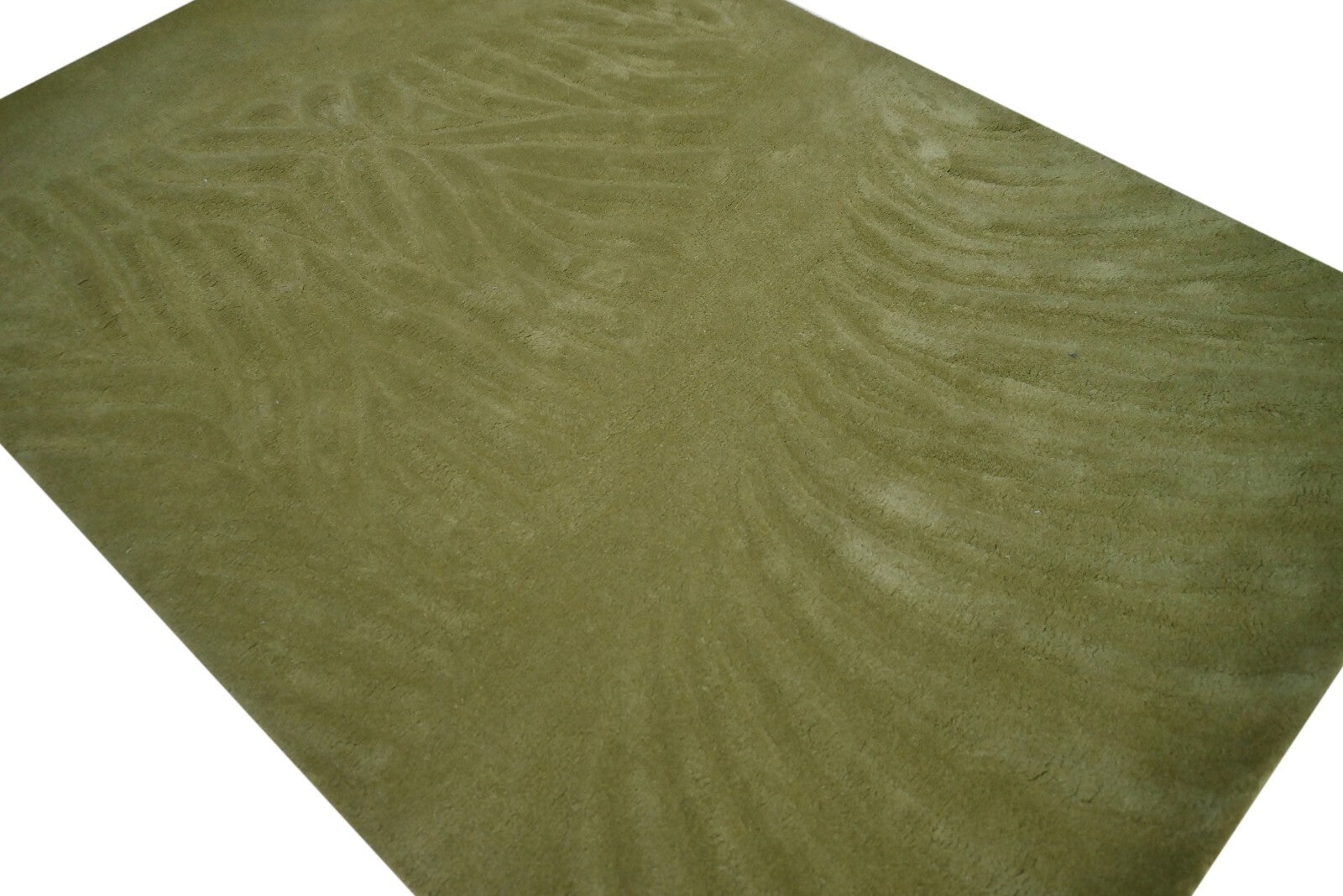 Ručně všívaný vlněný koberec 120x180 Zelený moderní obývací pokoj SH228