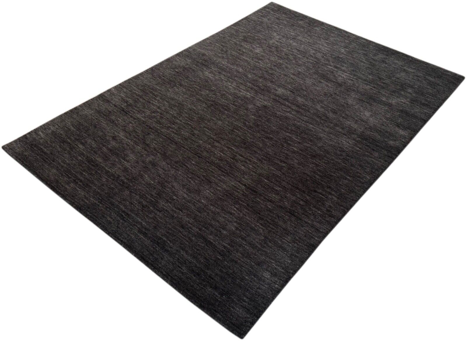 Gabbeh Teppich Anthrazit schwarz Grau 160X230 cm Handgefertigt 100% Wolle WR119