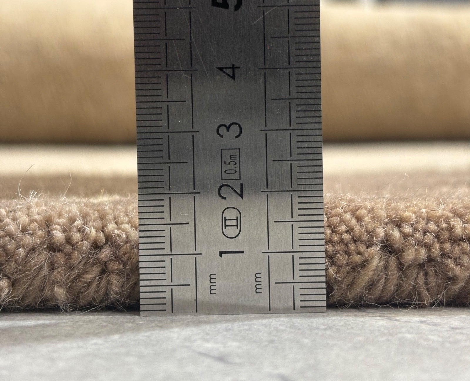 Beige Teppich Wolle Braun 160X230 cm Handarbeit Handgetuftet HT200