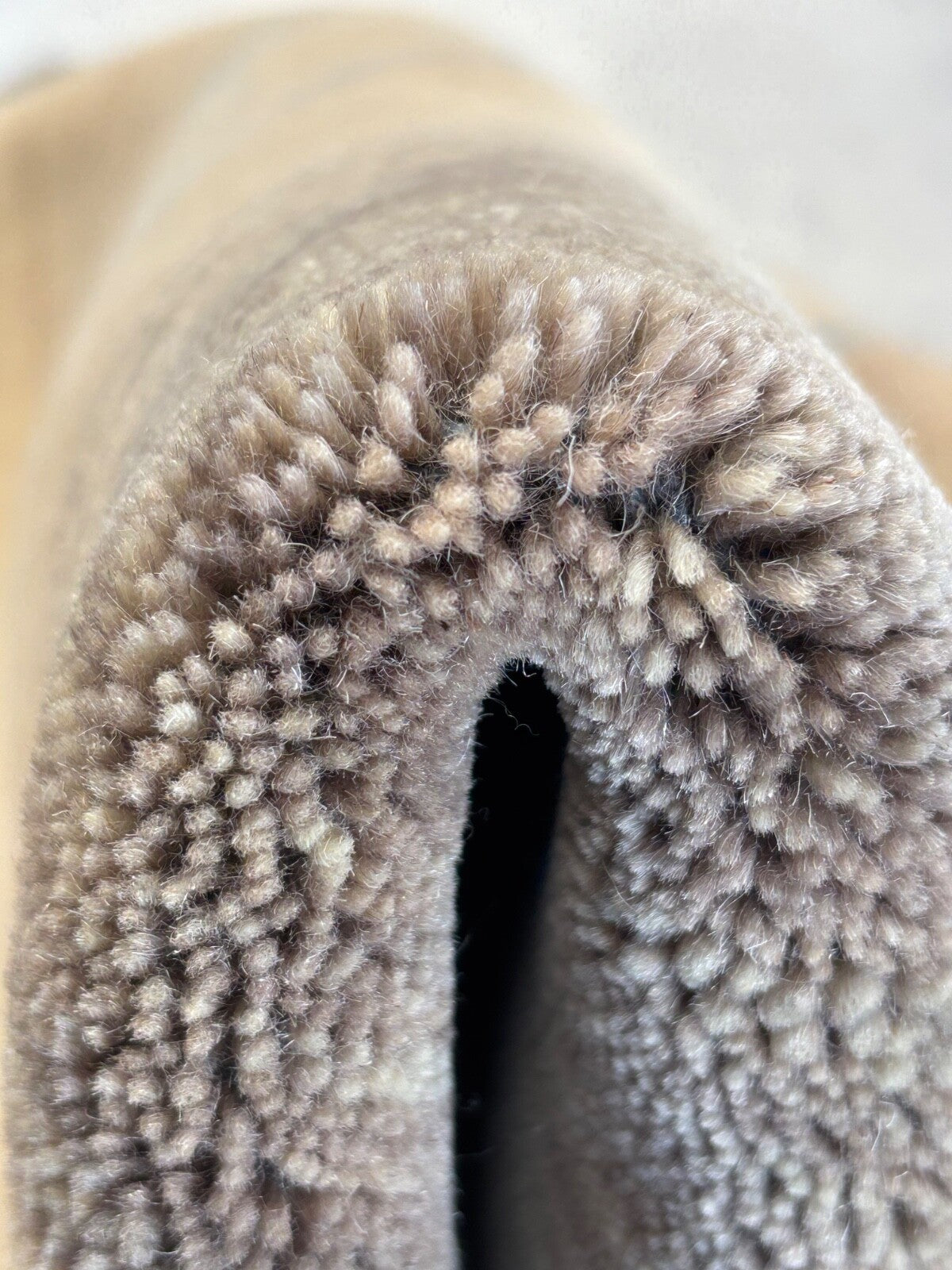 Moderner Gabbeh Teppich Wolle 170x240 cm Handgefertigt Naturtöne Streifen 46-53