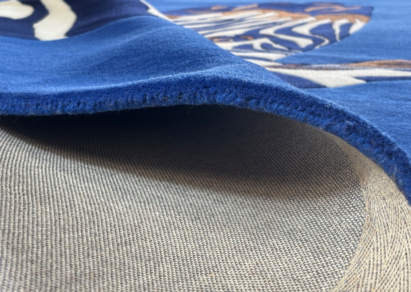 ZEBRA Design Teppich 200x300 cm  Handgetuftet 100% Wolle Blau Schwarz Weiẞ R174