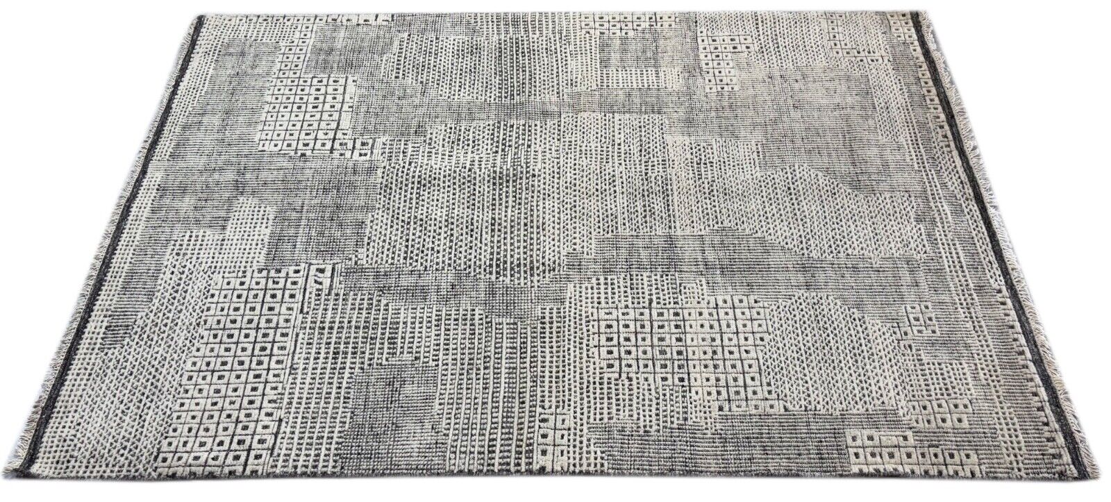 Handgeknüpfter Wollteppich 180x280 cm Kurzflor  Modern Design DKD-774