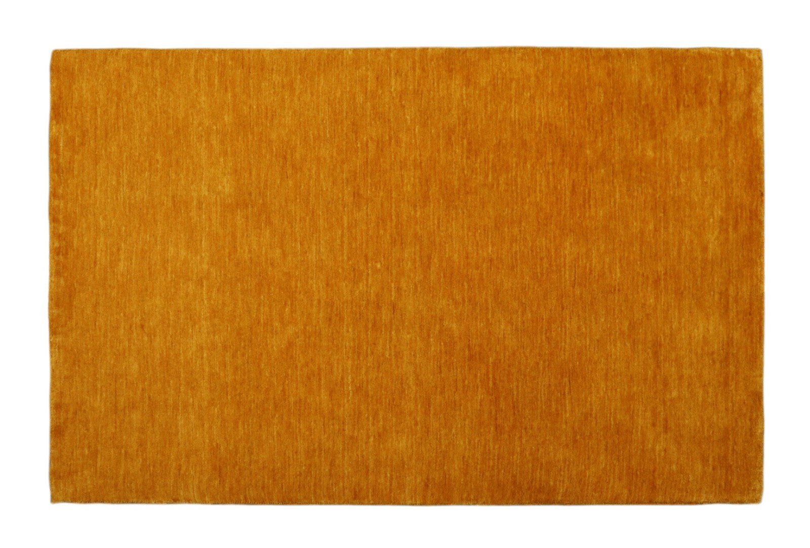 Handgewebter Gabbeh Teppich 100% Wolle Gold Unifarben 120x180 cm HL1081