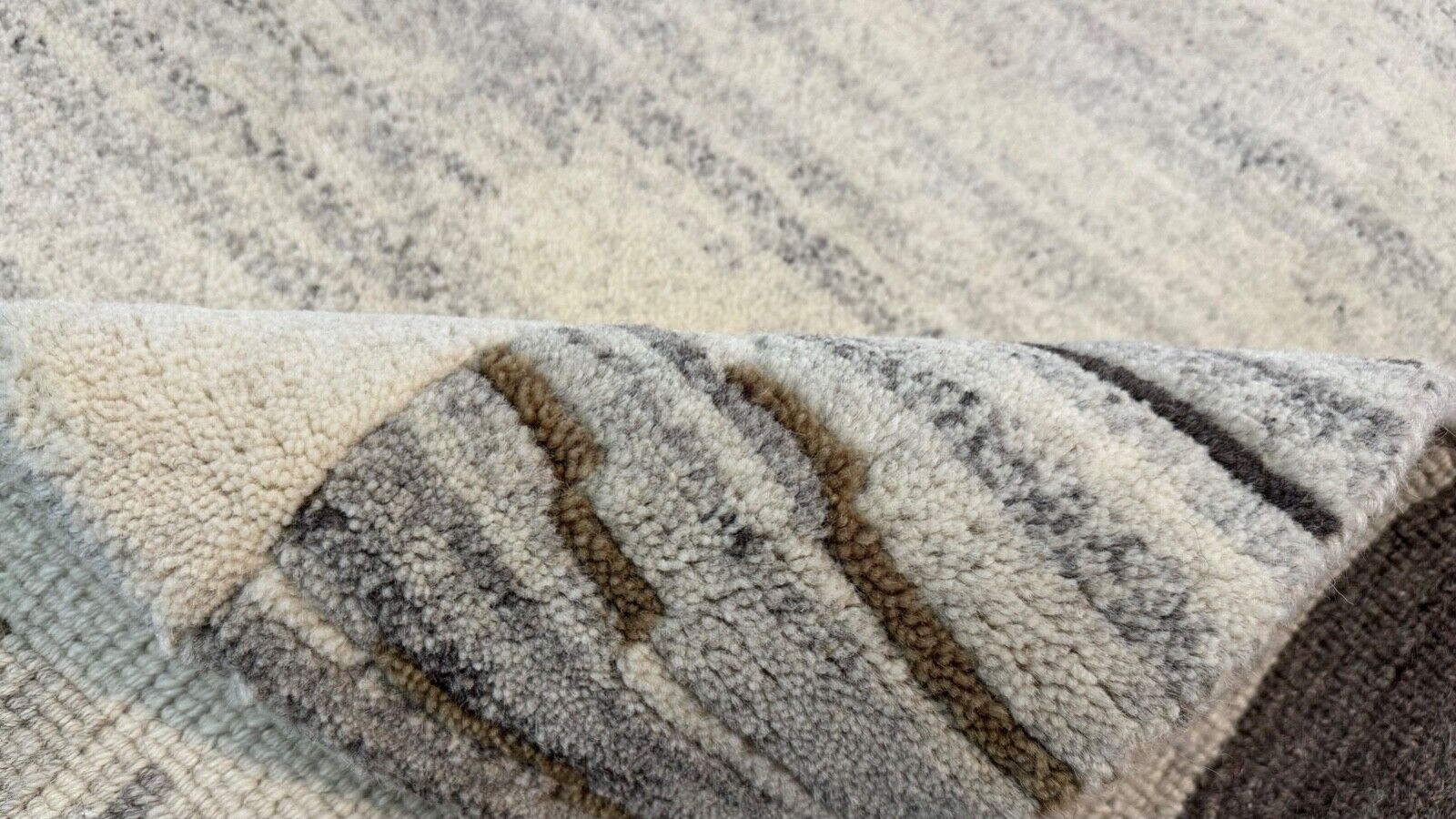 Nepal Teppich Handgeknüpft Beige 100% Wolle Orientteppich Braun 174X240 cm N78