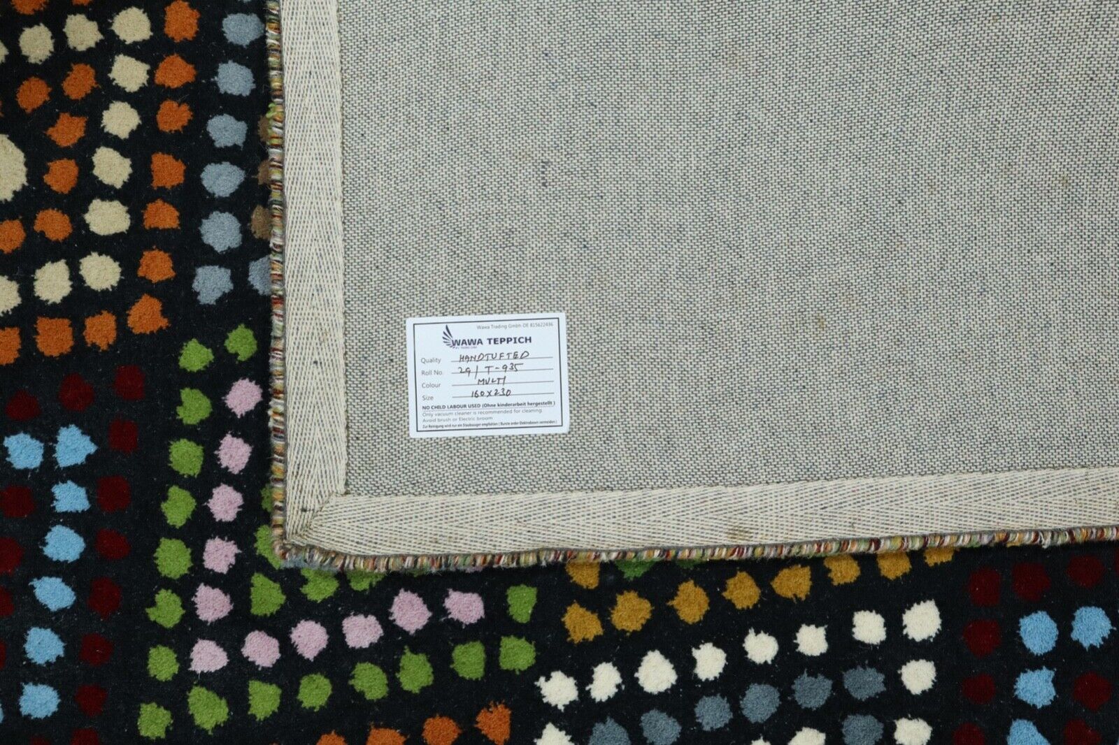 Színes szőnyeg, 100% gyapjú, 160x230 cm, kézzel készített, kézzel csomózott, T935