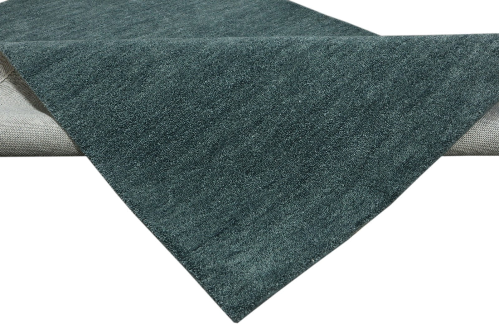 Gabbeh Teppich 100% Wolle Grau Uni Farbe 120x180 cm  Handgemacht PL11