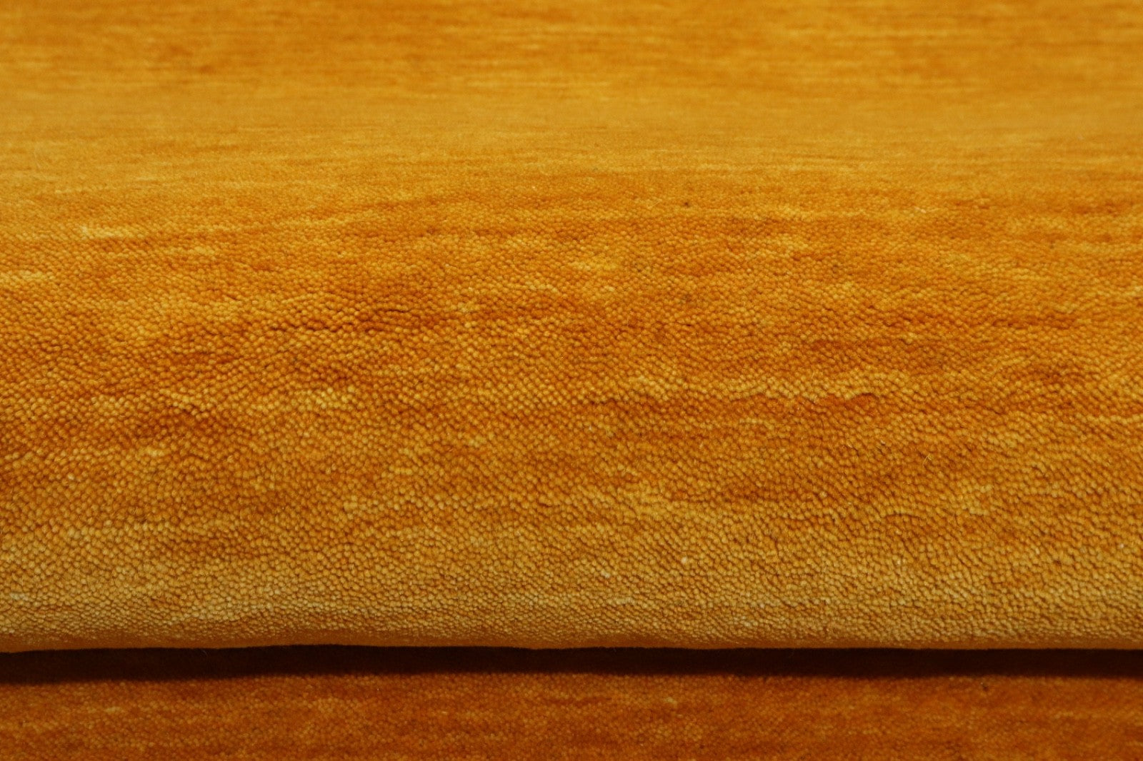 Handgewebter Gabbeh Teppich 100% Wolle Gold Unifarben 120x180 cm HL1081