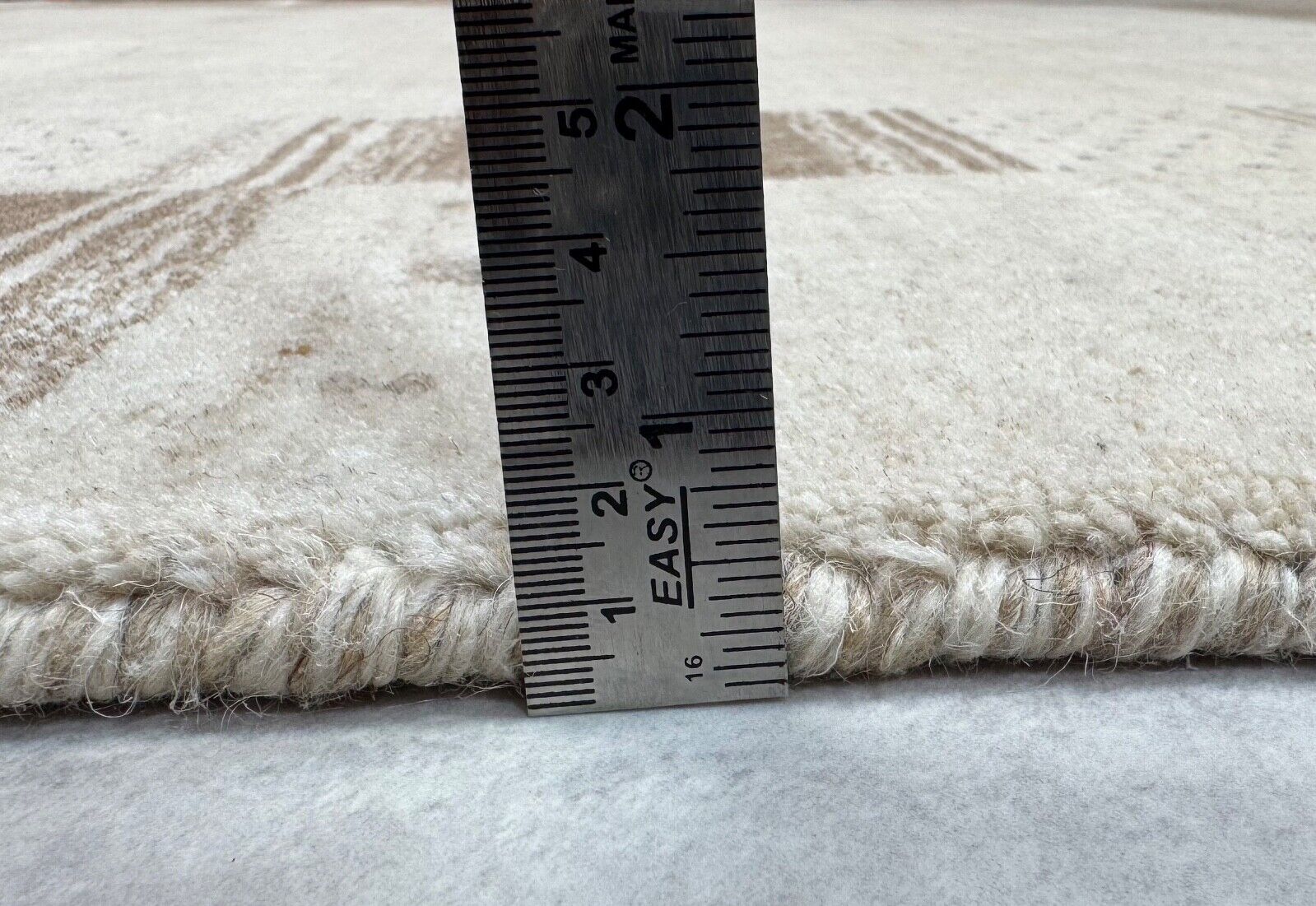 Beige Naturfarbe Gabbeh Teppich 100% Wolle Handgewebt Schurwolle 170x240 cm st35